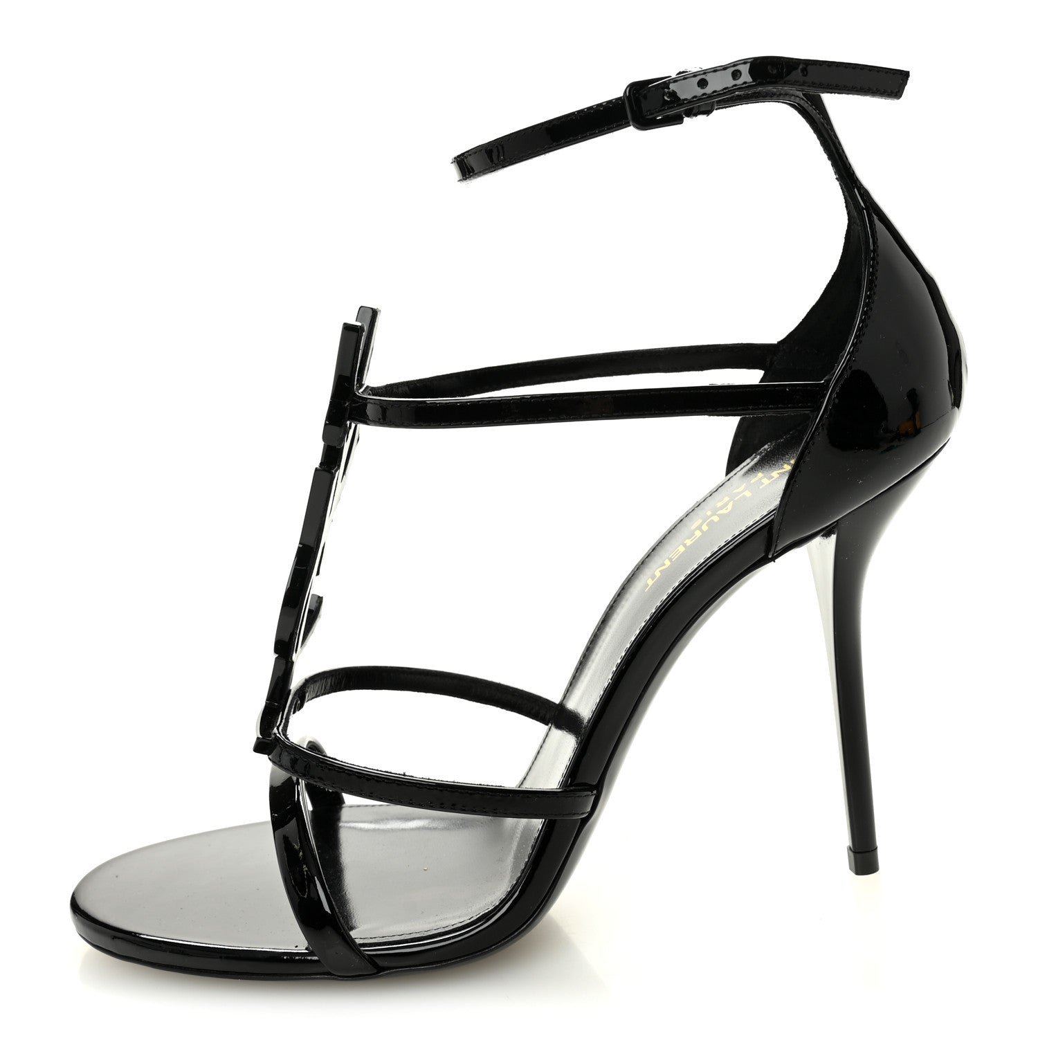 Patent Cassandra 100 Ankle Strap Sandals 39.5 Black