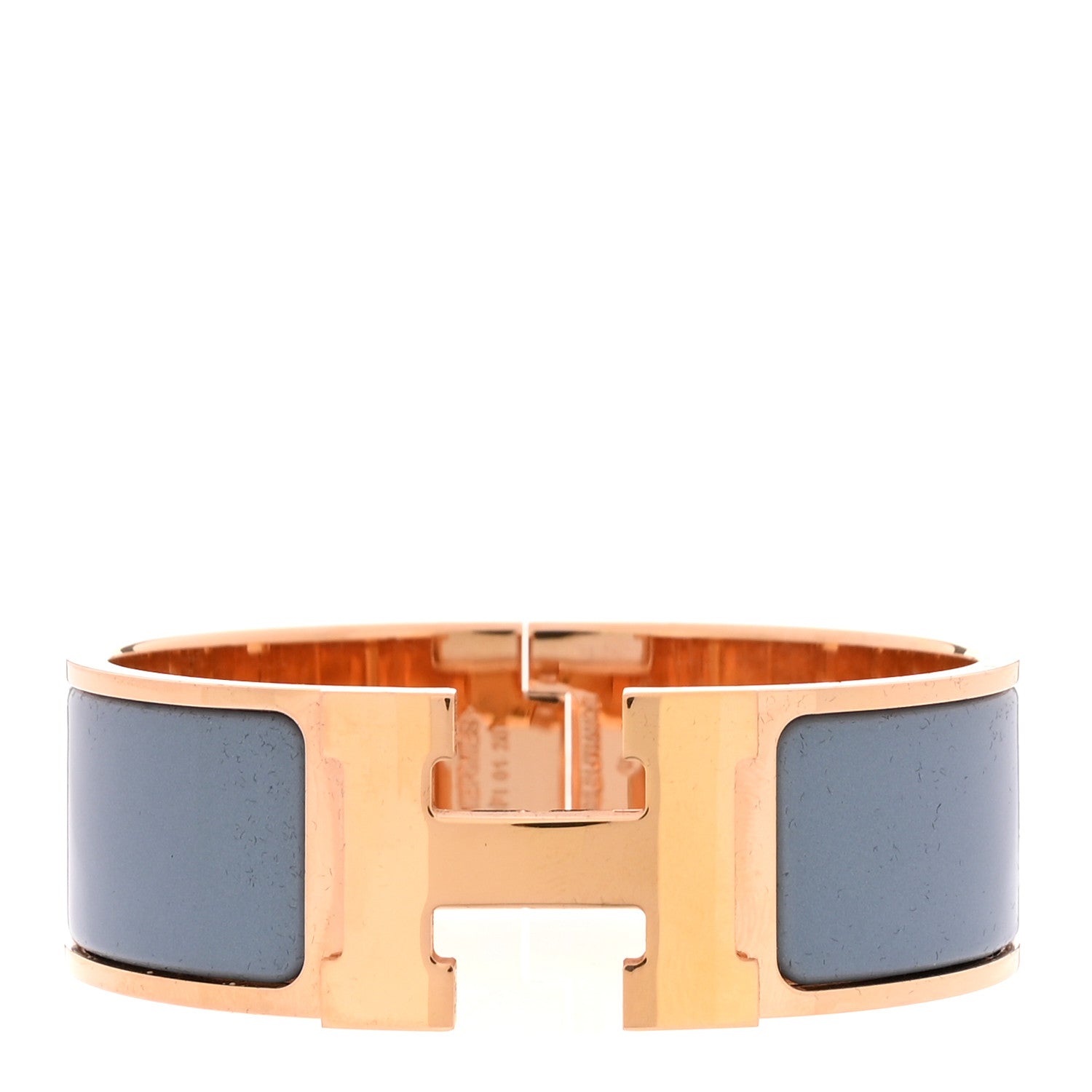 Enamel Wide Clic Clac H Bracelet PM Gris Orage