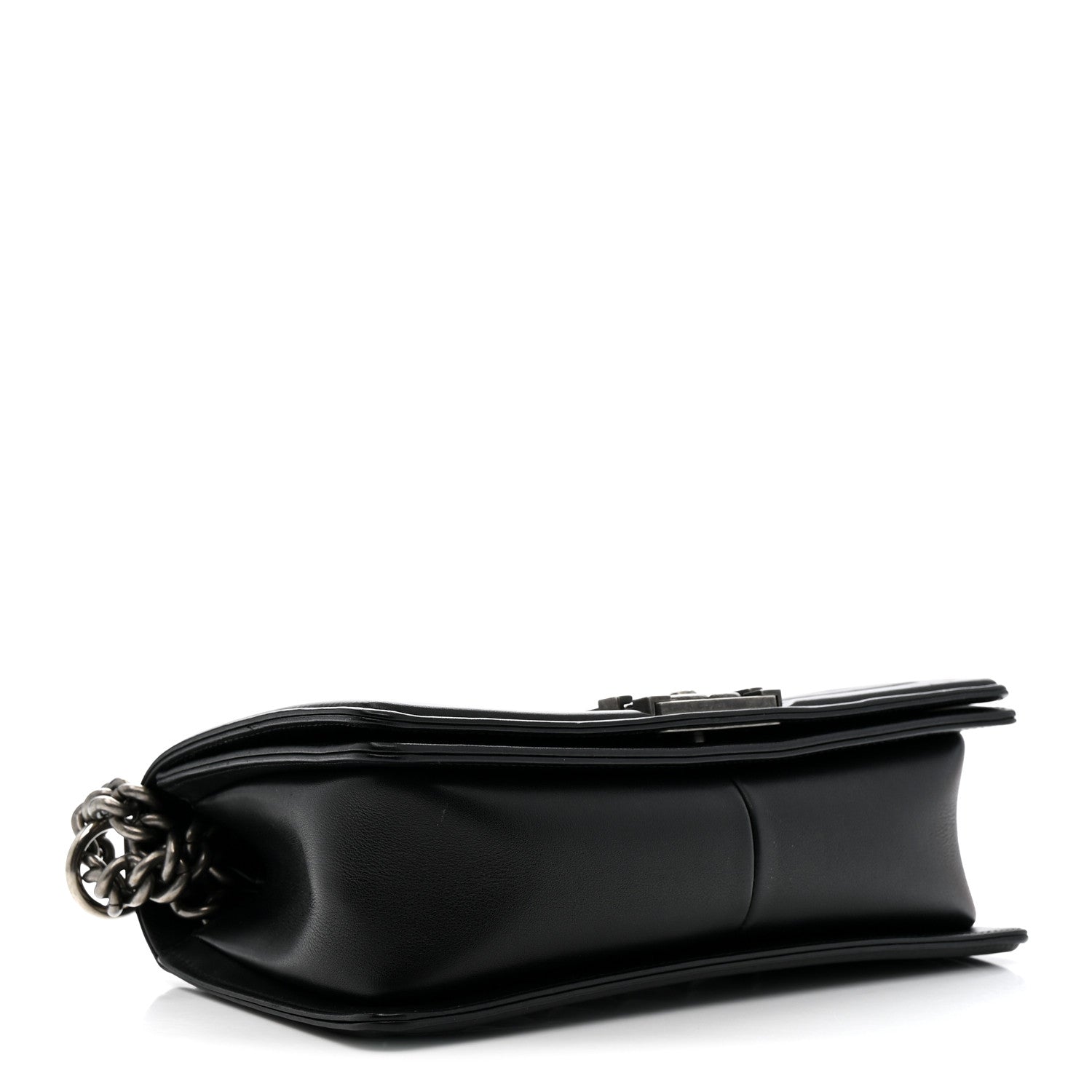 Lambskin Quilted Medium Boy Flap Black