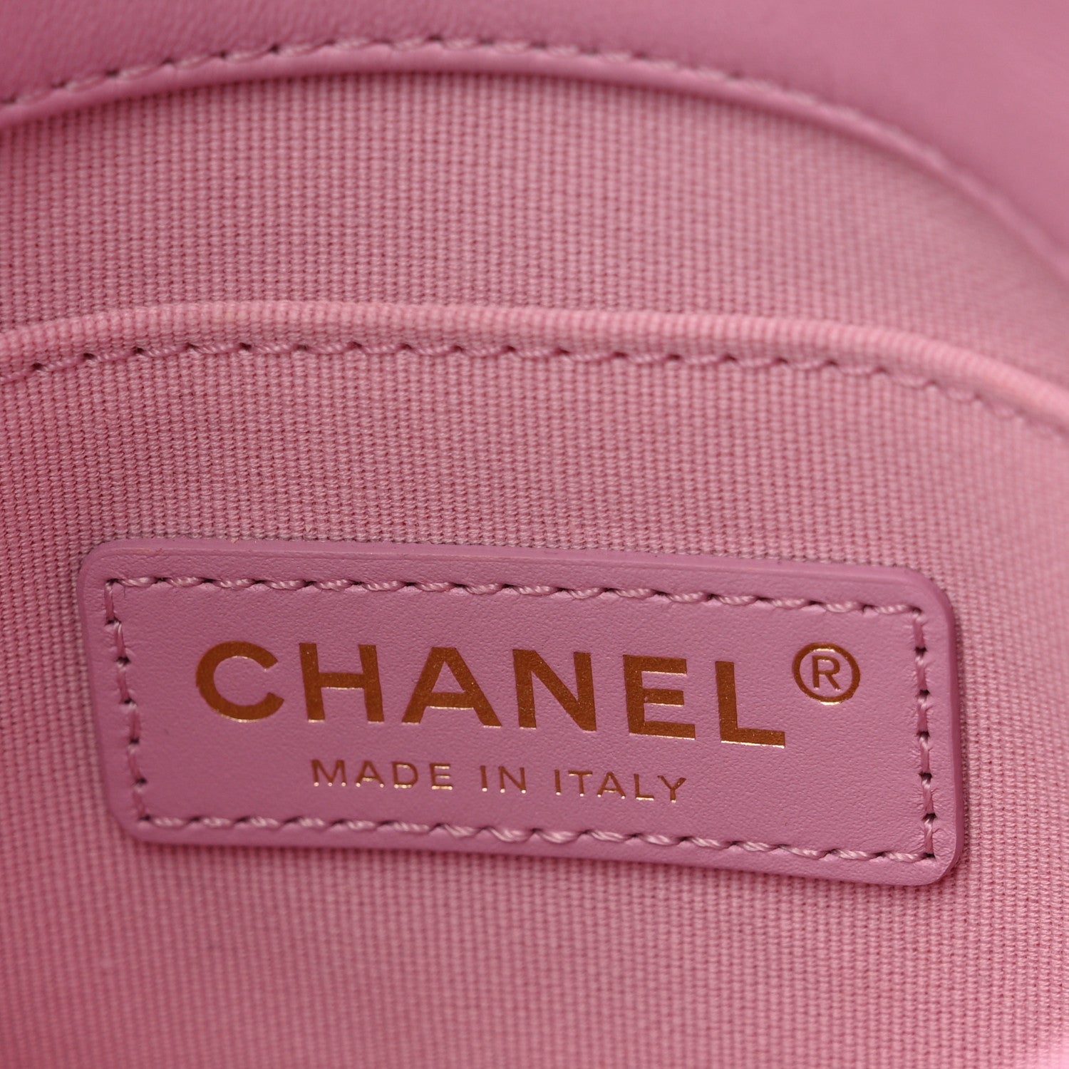 Lambskin Quilted Mini Lacquered Chain Flap Pink