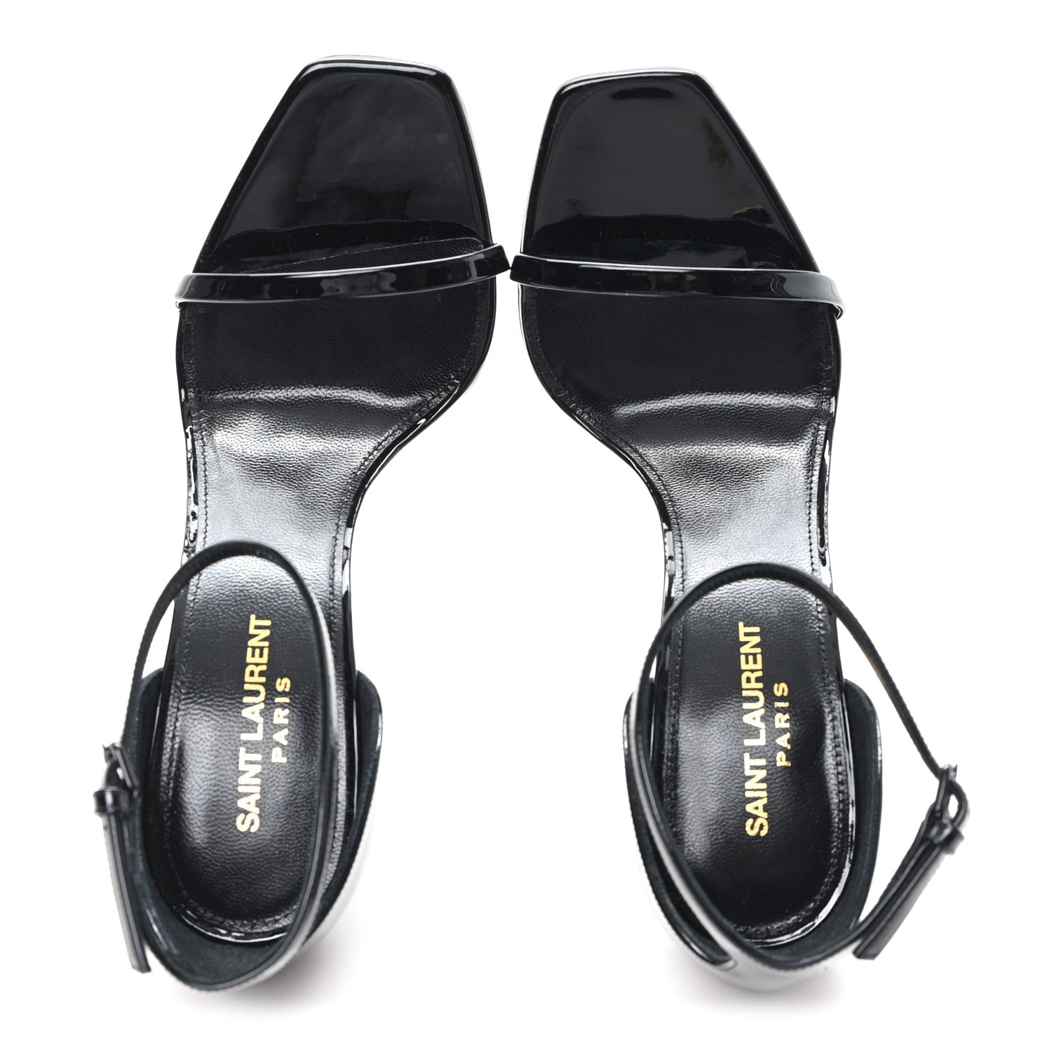 Patent Calfskin Opyum 110 Sandals 39 Black