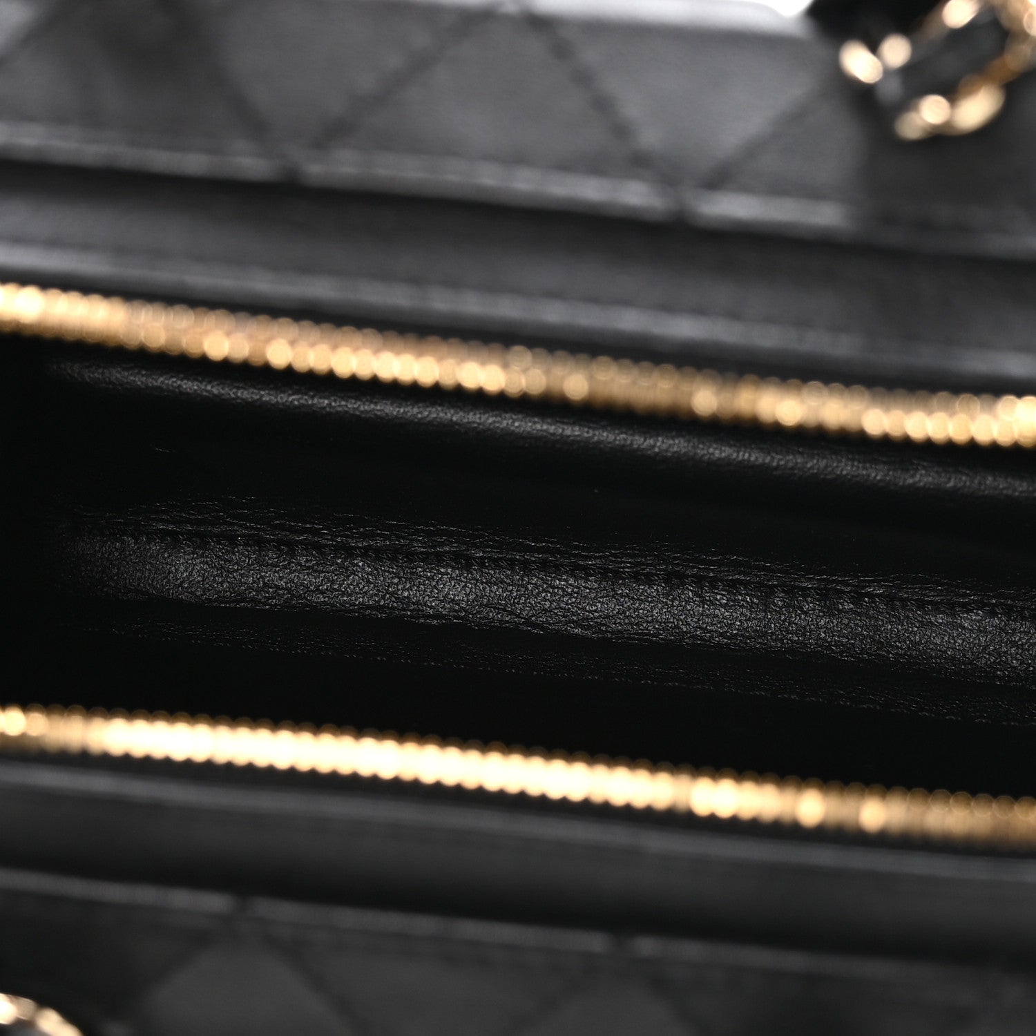Calfskin Quilted Small Studded Square Vanity Case Black