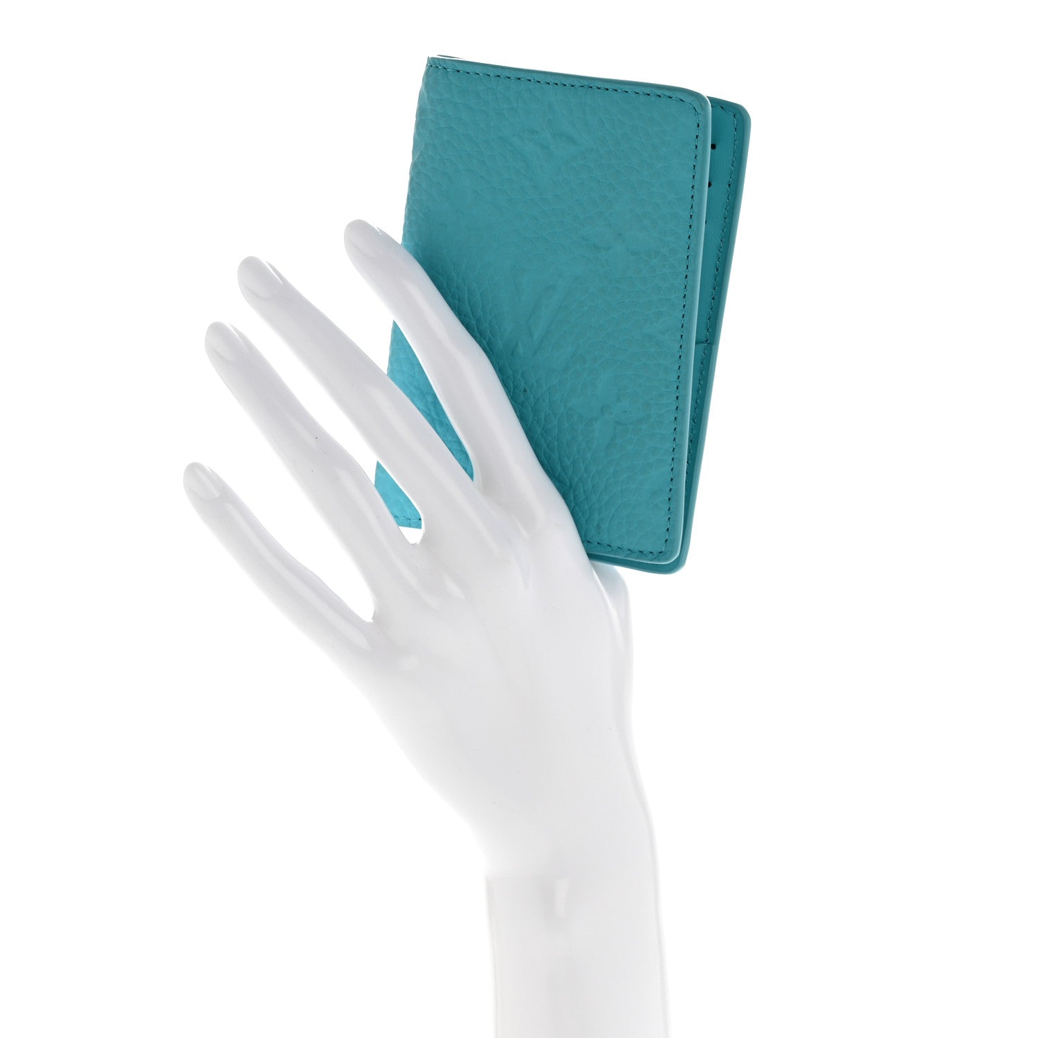 Taurillon Monogram Pocket Organizer Turquoise