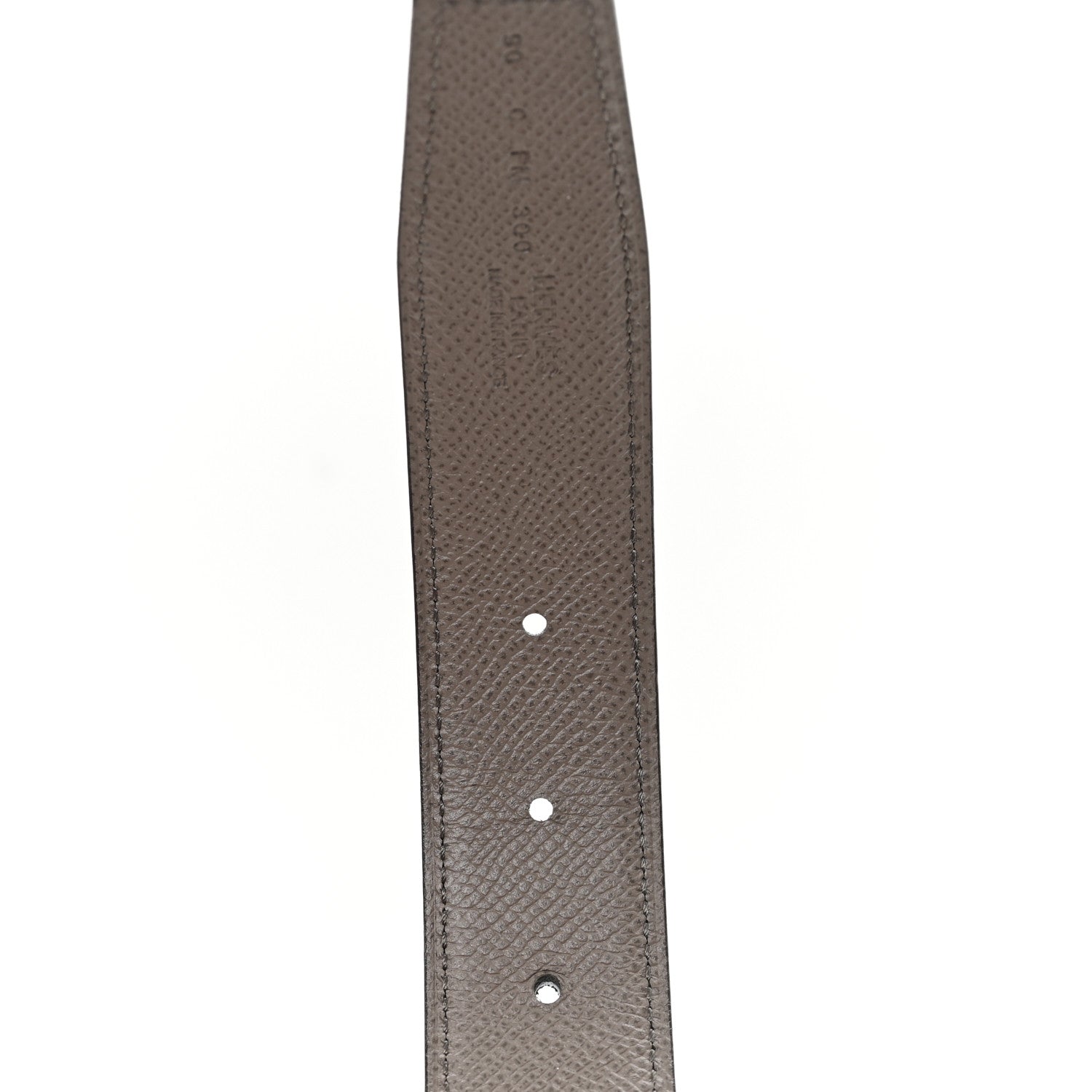 Epsom 32mm Guilloche H Belt 90 36 Bleu Obscur Etain