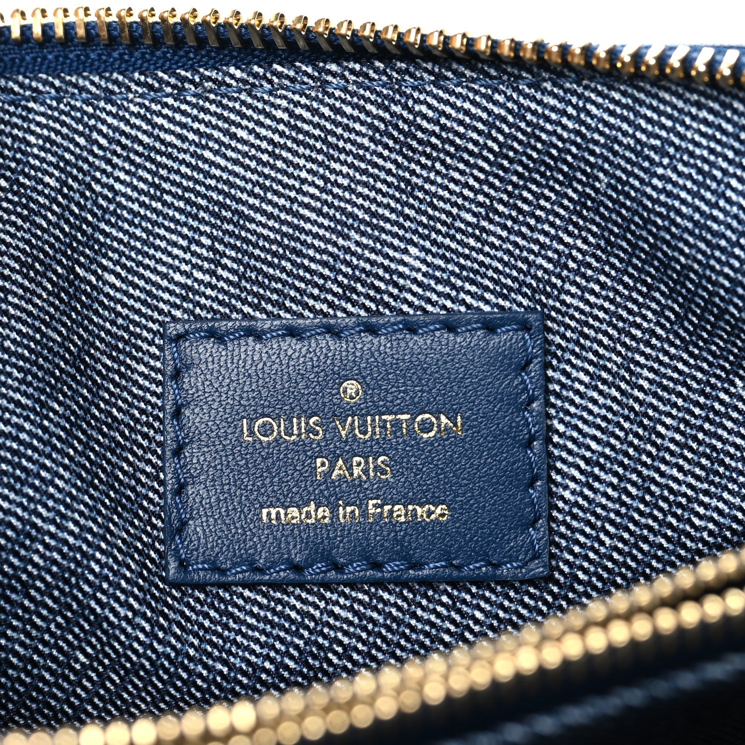 Lambskin Embossed Monogram Coussin PM Denim Blue