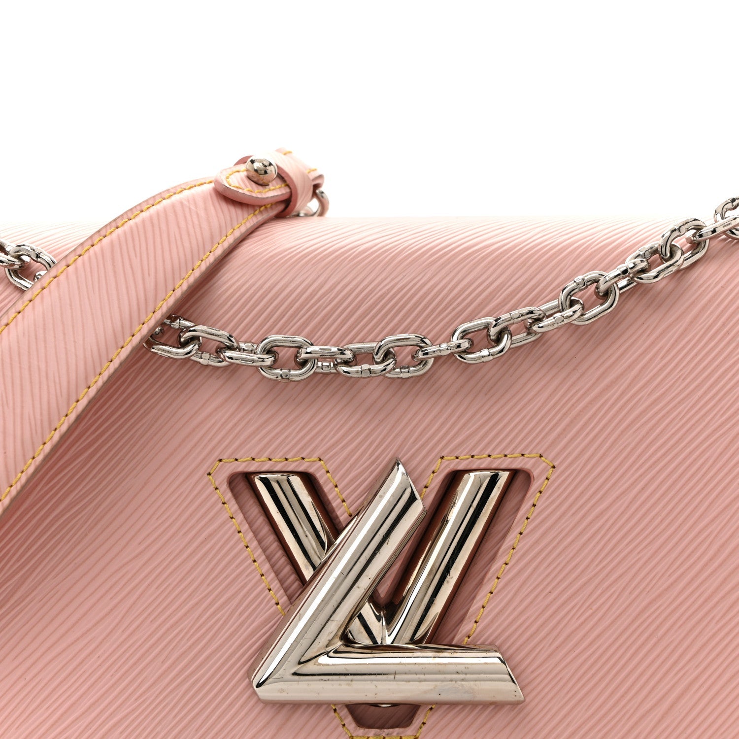 Epi Twist Shoulder Bag MM Rose Ballerine