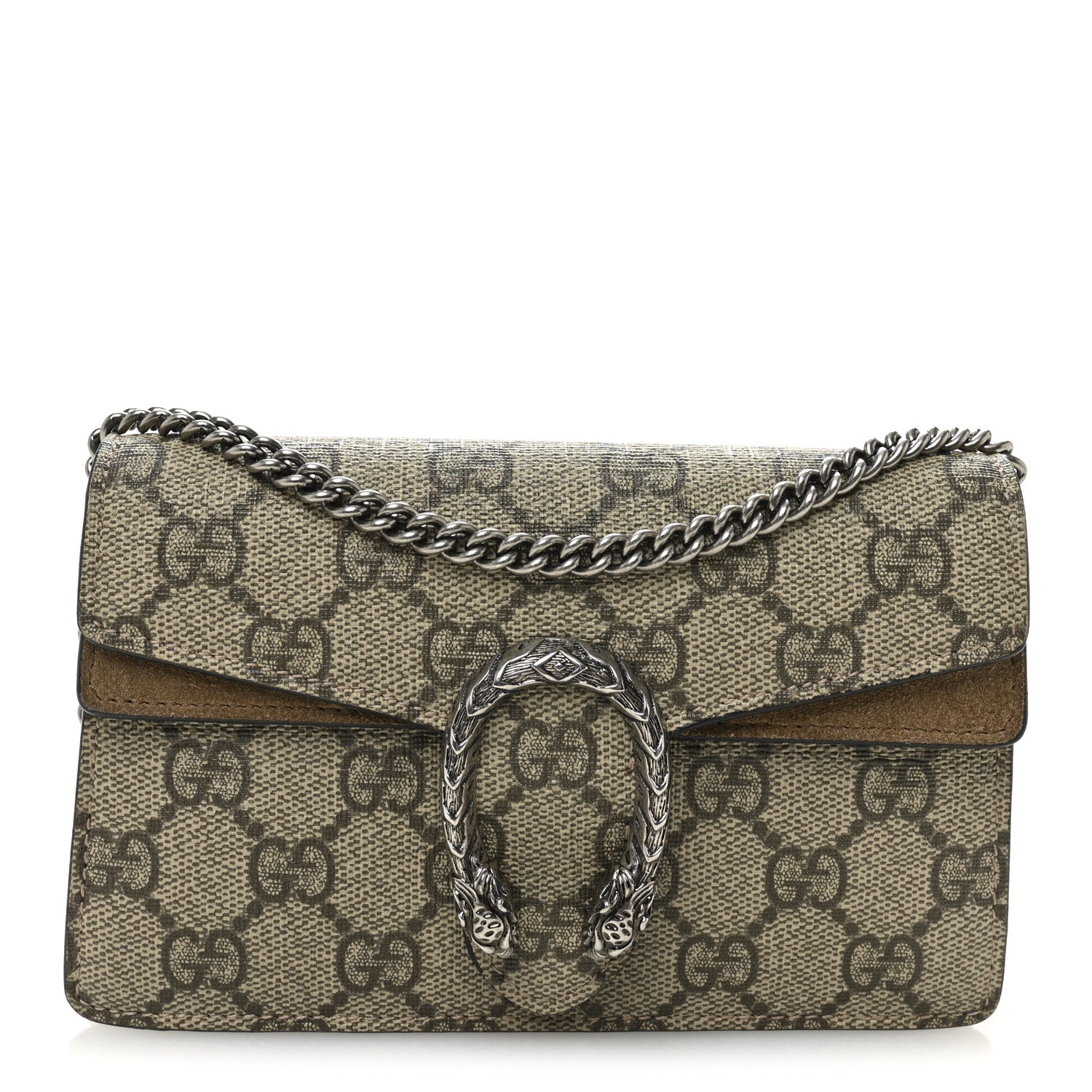 GG Supreme Monogram Super Mini Dionysus Shoulder Bag Taupe