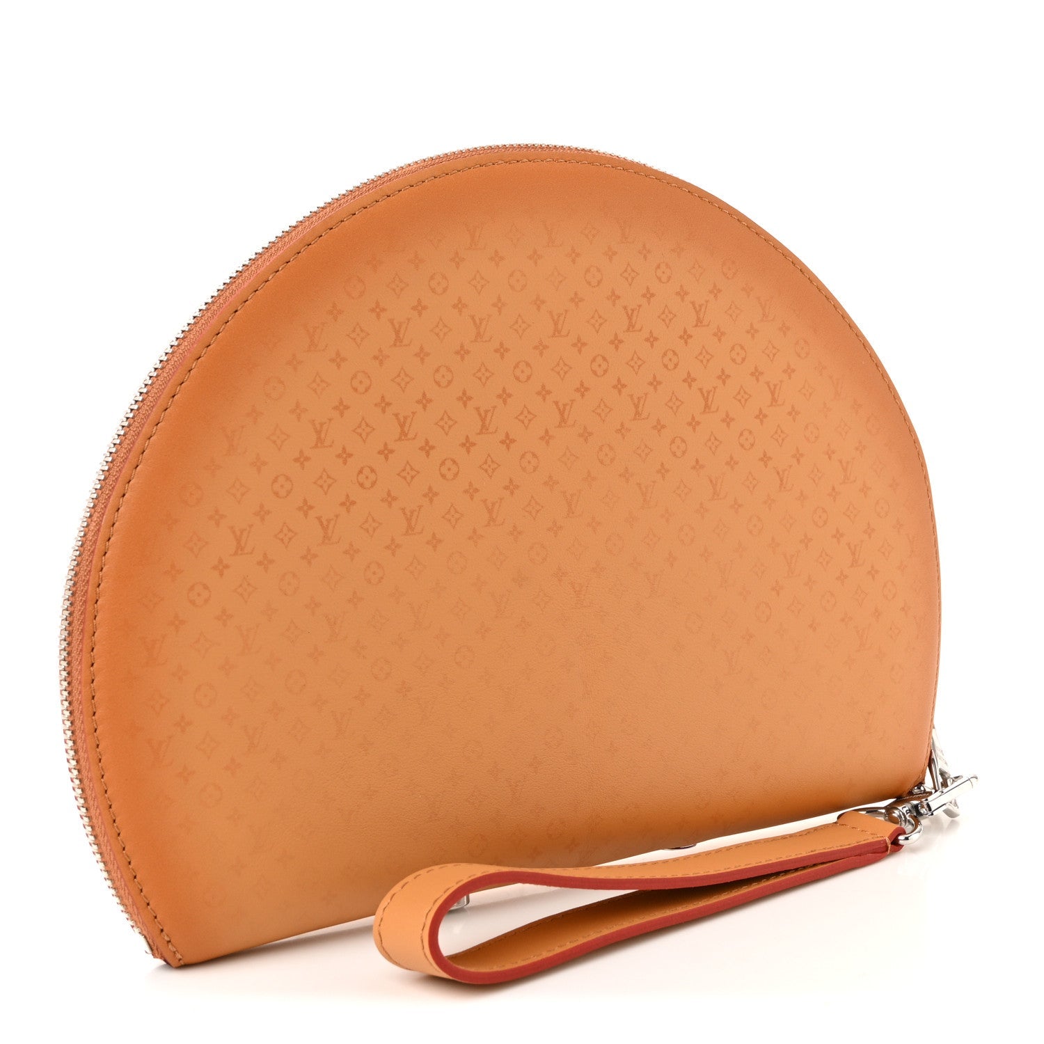 Calfskin Monogram Fortune Cookie Pouch Purple