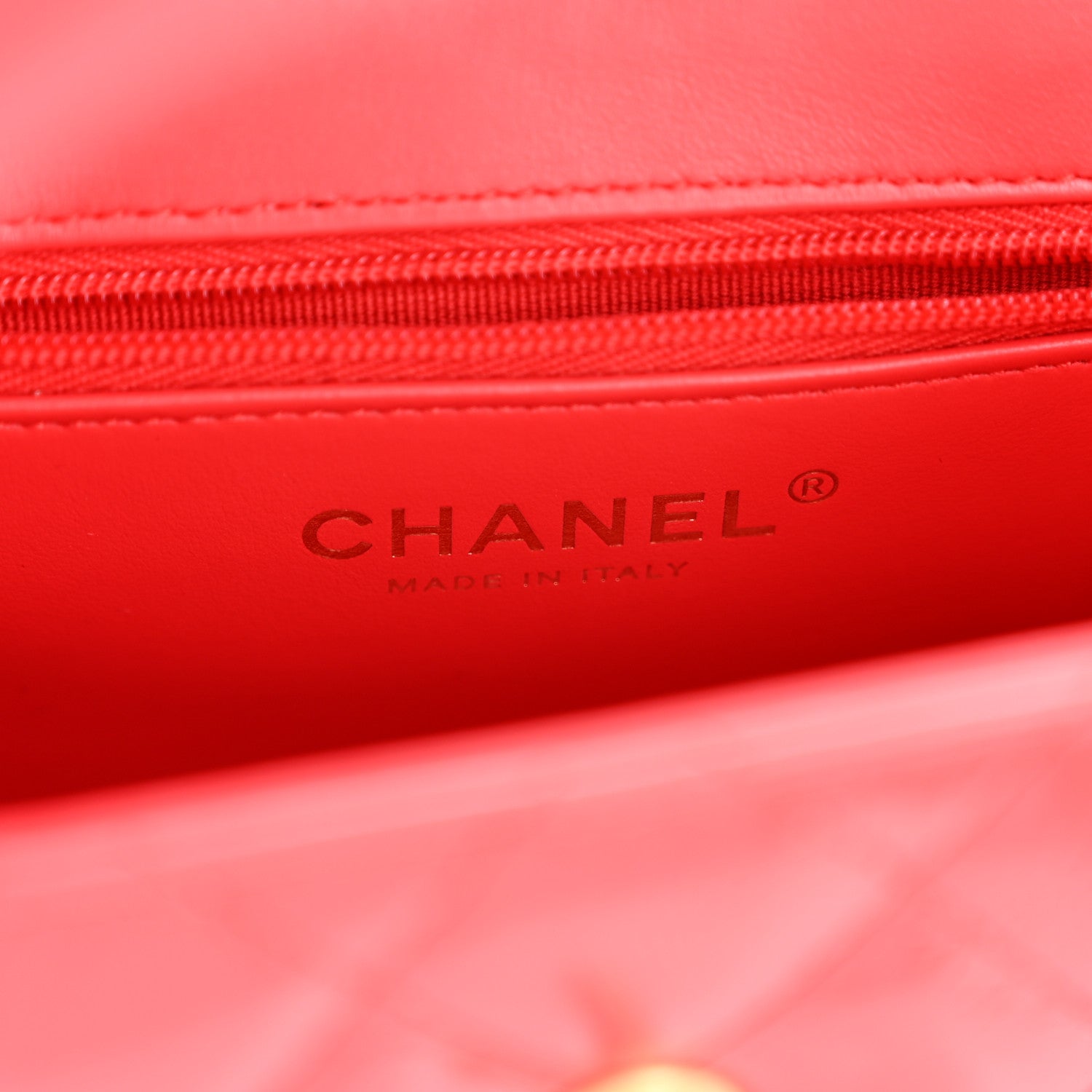 Shiny Aged Calfskin Quilted Nano Kelly Shopper Red