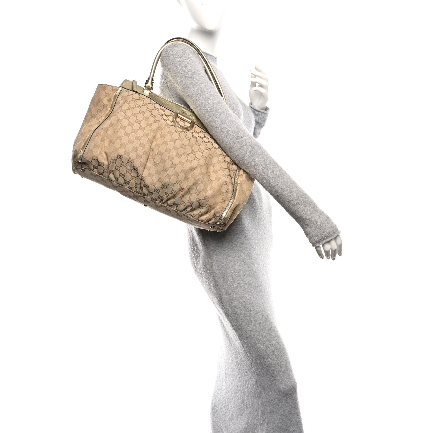 Monogram D Gold Tote Metallic Gold