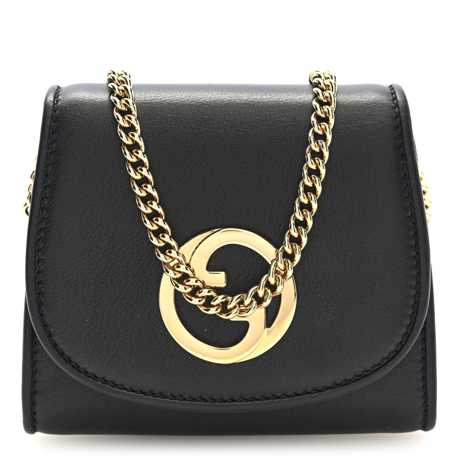 Roxy Calfskin Medium Blondie Chain Wallet Black