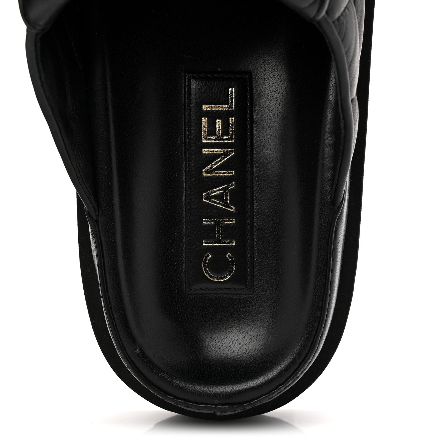 Lambskin Quilted CC Turnlock Mules 40 Black