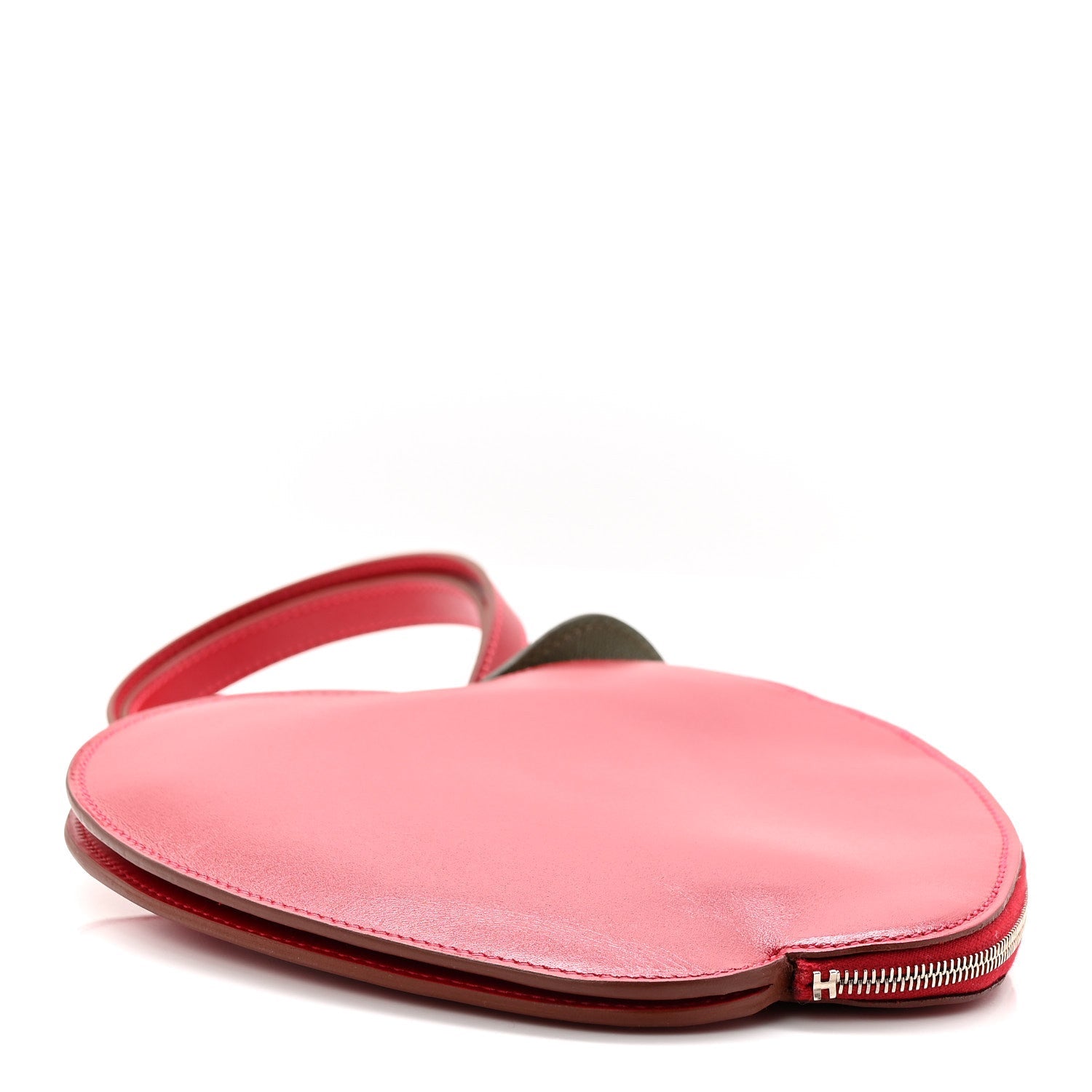 Tadelakt Chevre Tutti Frutti Pomme Purse Wristlet Rouge Vif