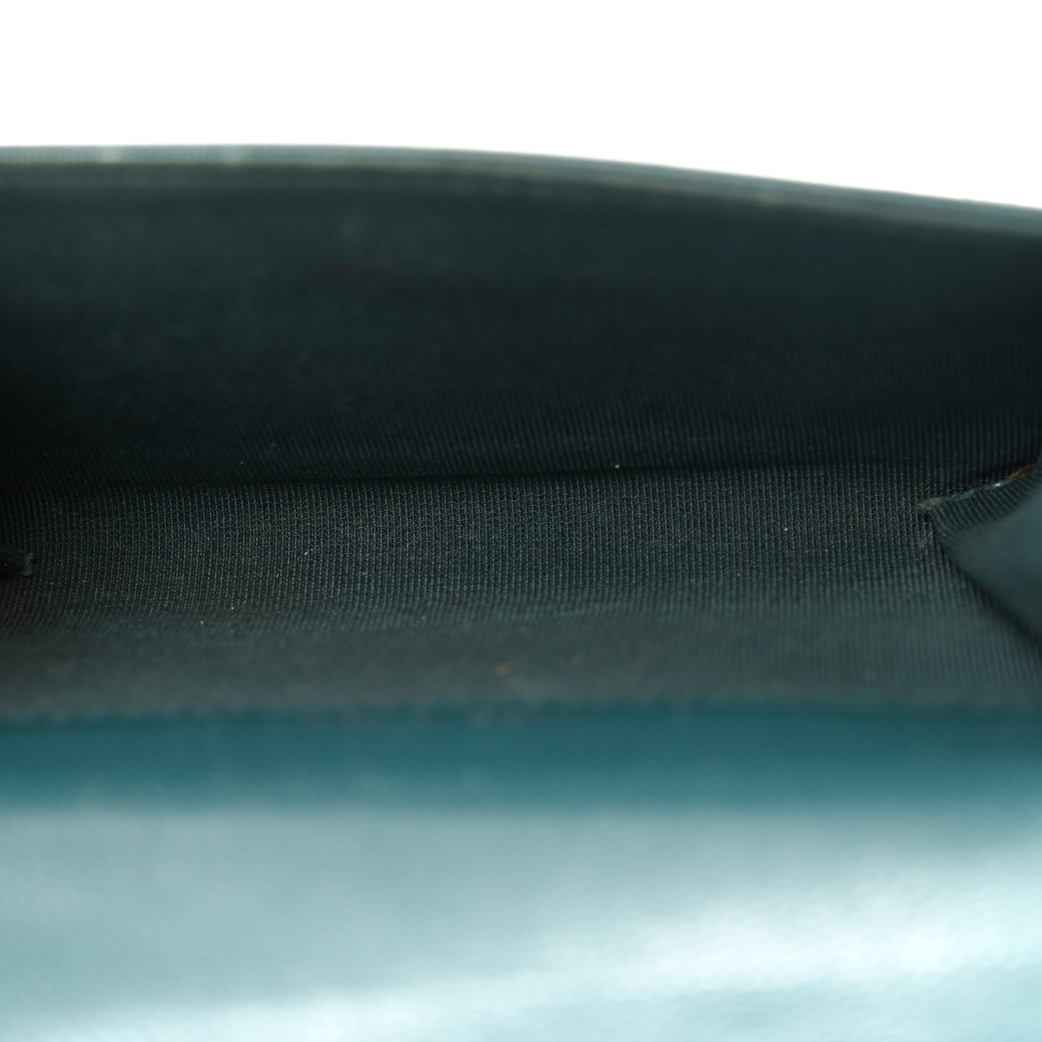 Caviar Quilted Flap Card Holder Turquoise