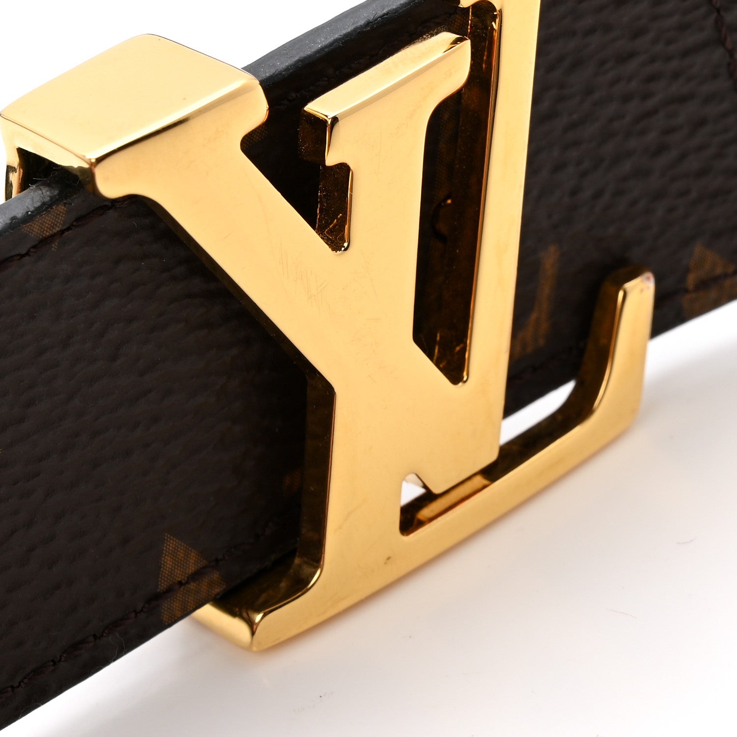 Calfskin Monogram 30mm LV Initiales Reversible Belt 80 32 Black