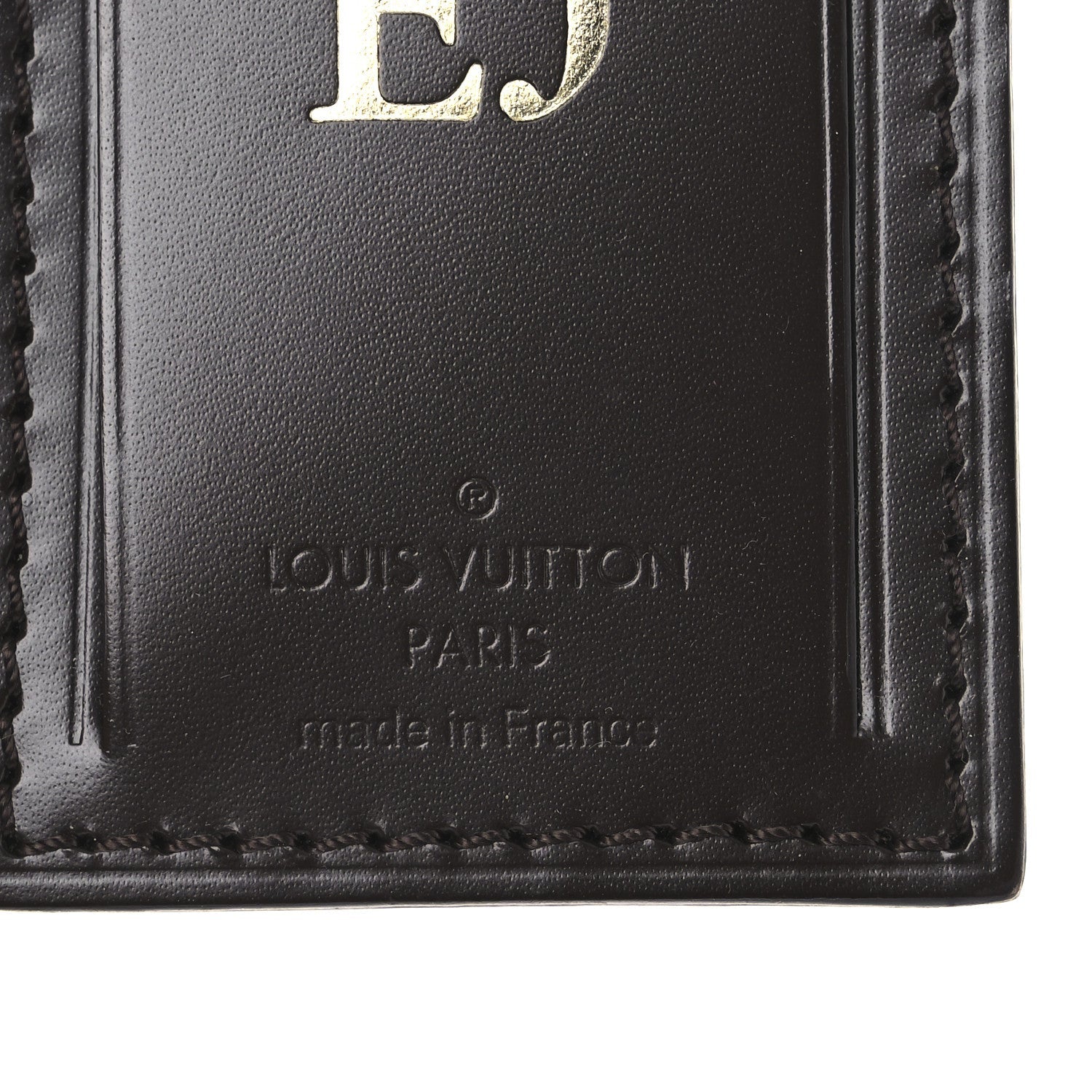Calfskin Luggage Tag Ebene