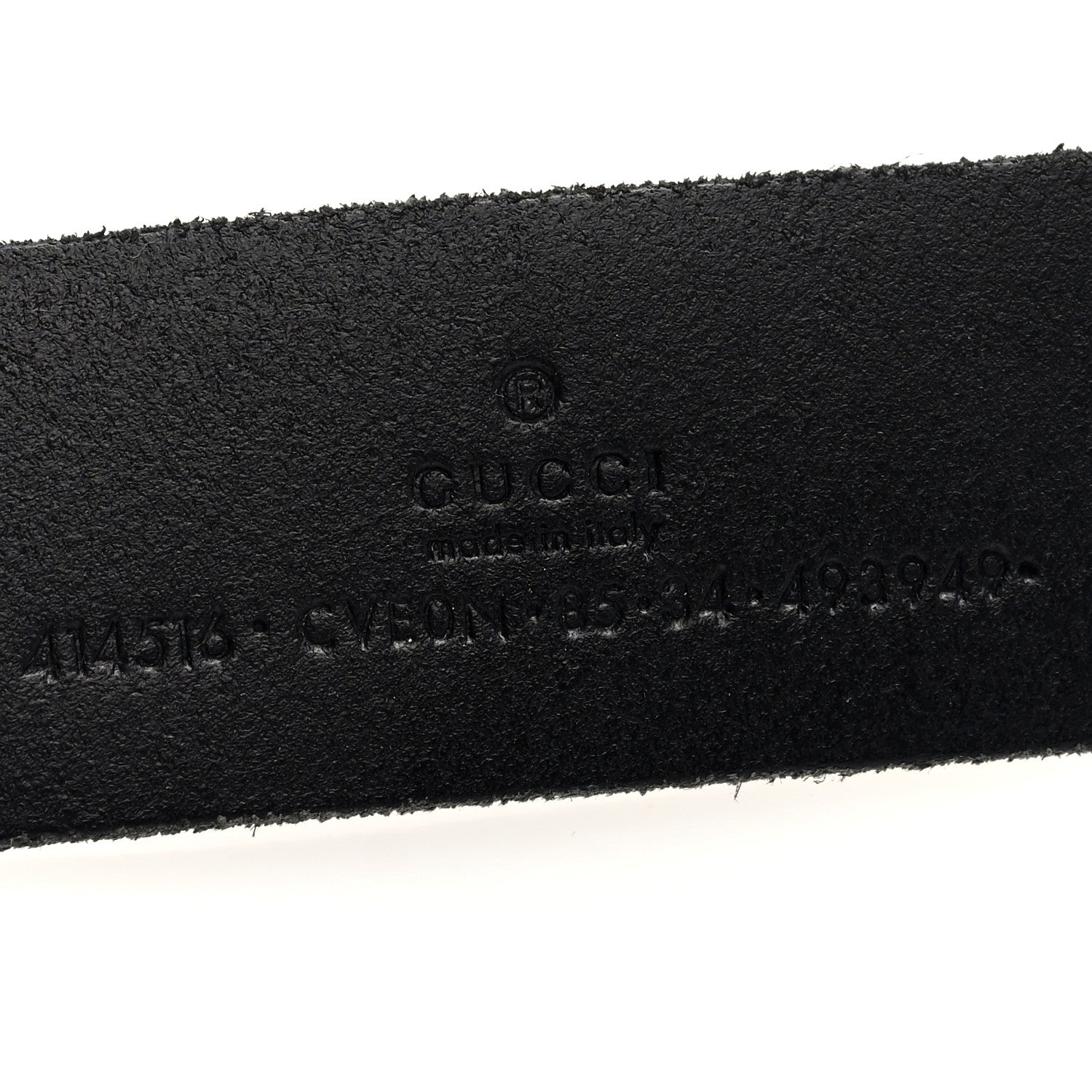 Cuoio Toscano Nickel Double G 85 34 Belt Black