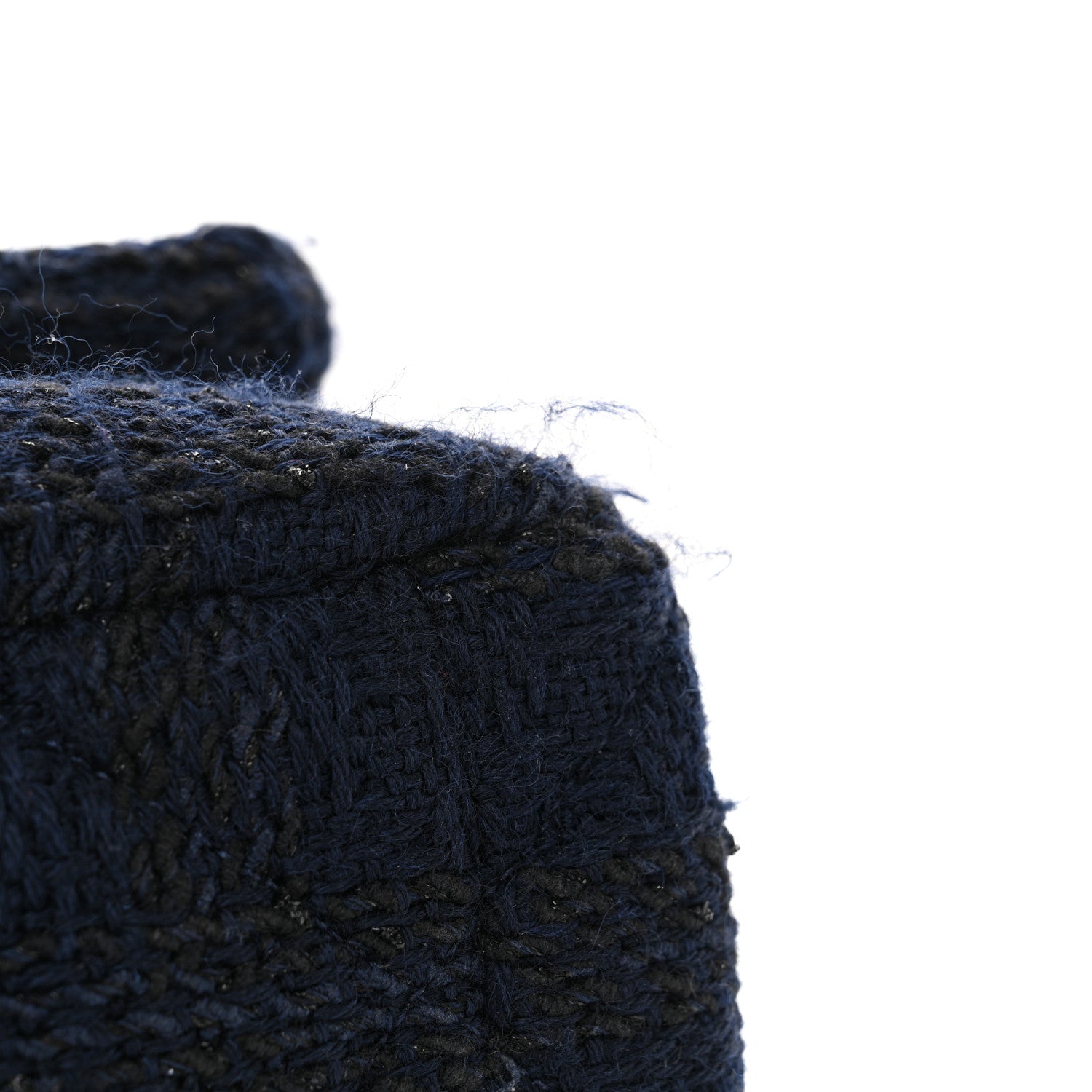 Tweed Quilted Large Chanel 19 Flap Navy Blue