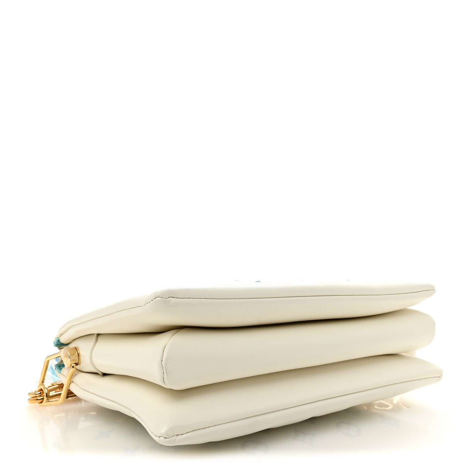 Lambskin Embossed Monogram Tricolor By The Pool Coussin PM White Blue