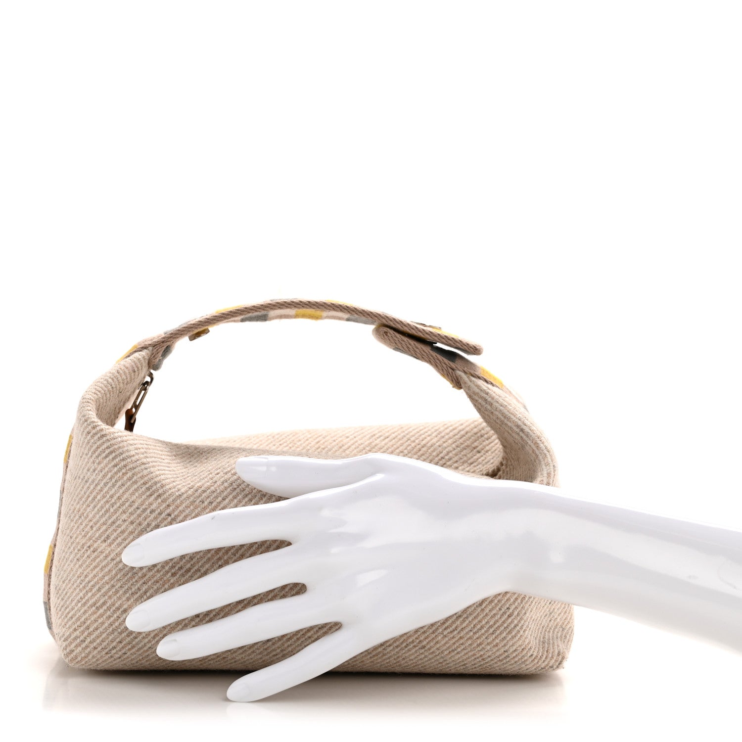 Wool Small Au Carre Bride-A-Brac Pouch Seigle