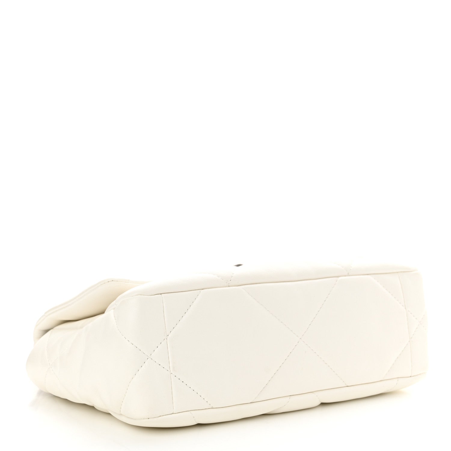Lambskin Quilted Medium Chanel 19 Flap White