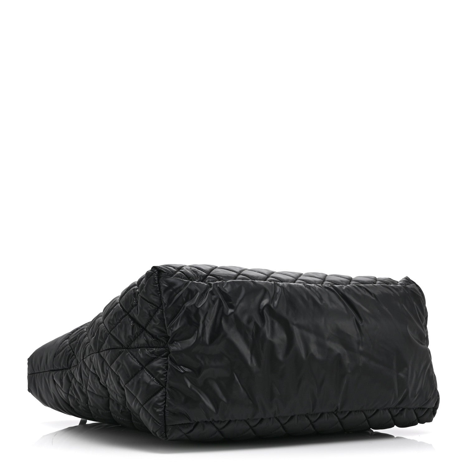 Nylon Quilted Large Coco Cocoon Tote Black