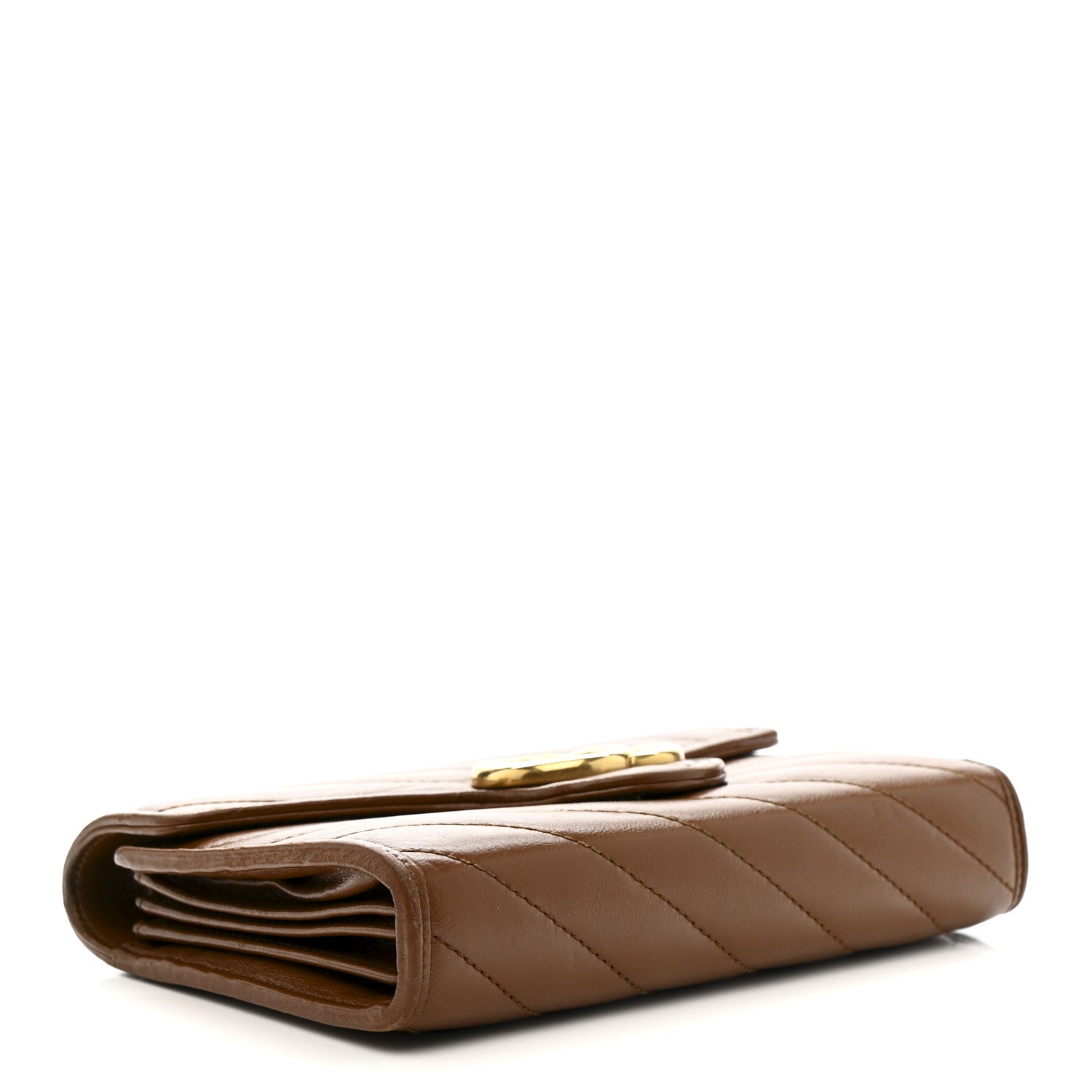 Azalea Calfskin Matelasse Diagonal GG Marmont Chain Wallet Cuir