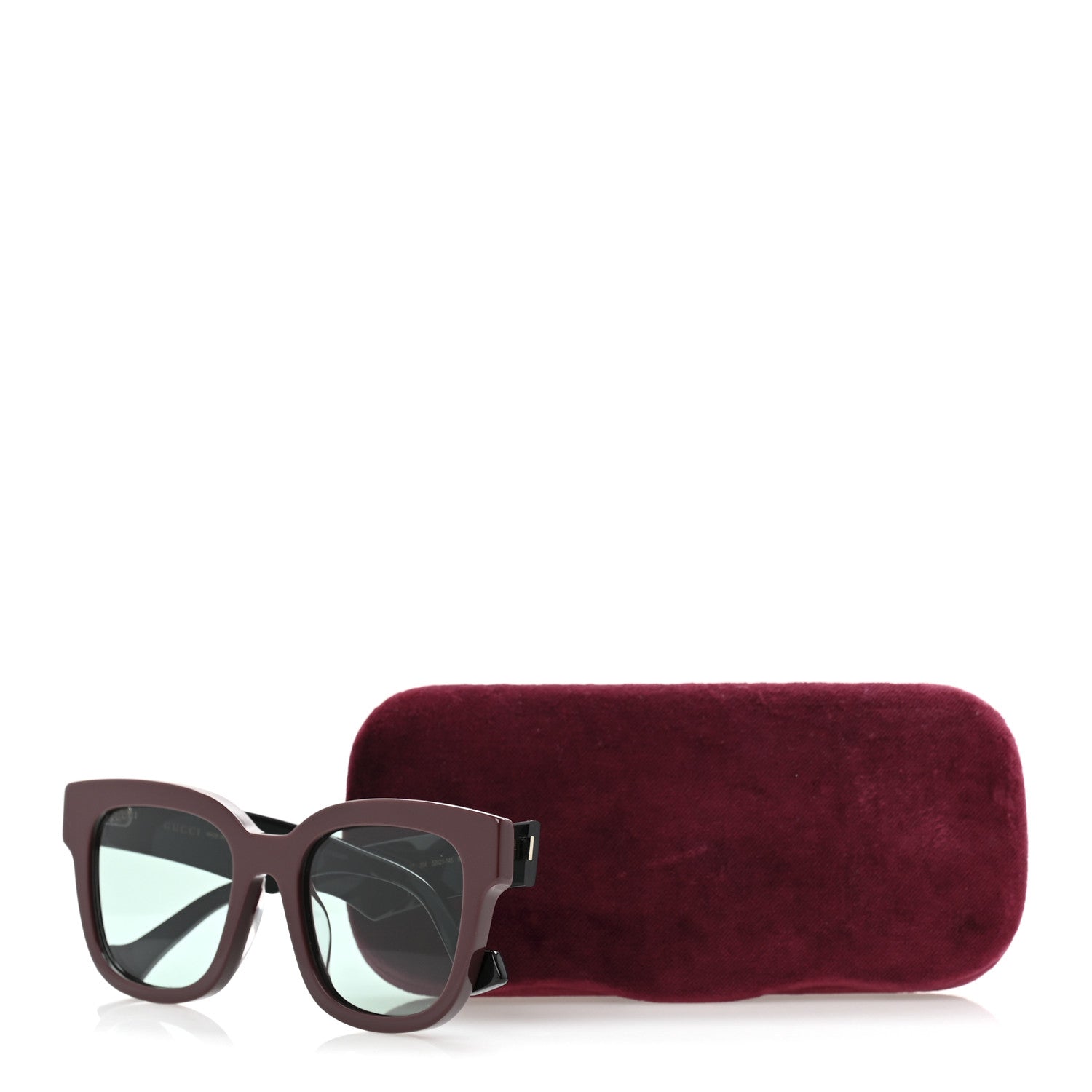 Rectangle 52mm Frame Sunglasses GG0998S Burgundy