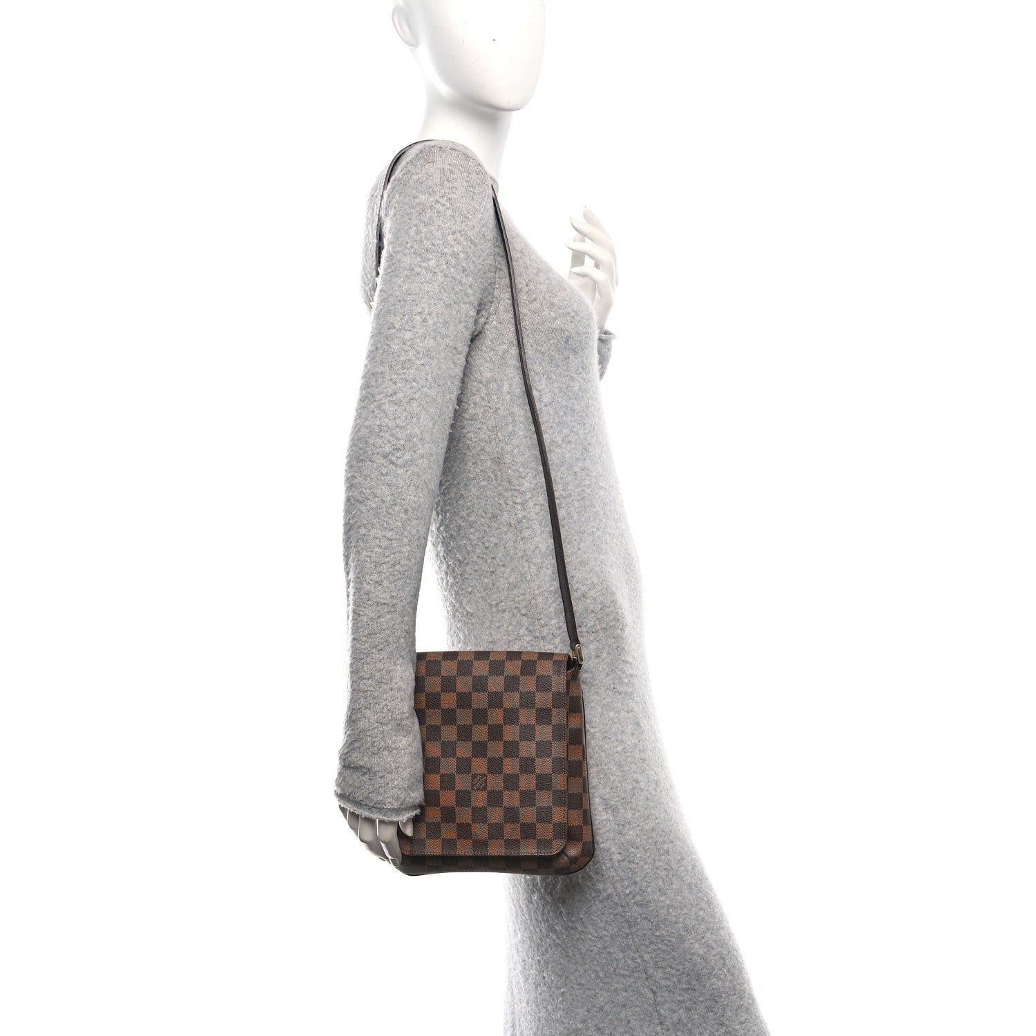 Damier Ebene Musette Salsa Long Strap