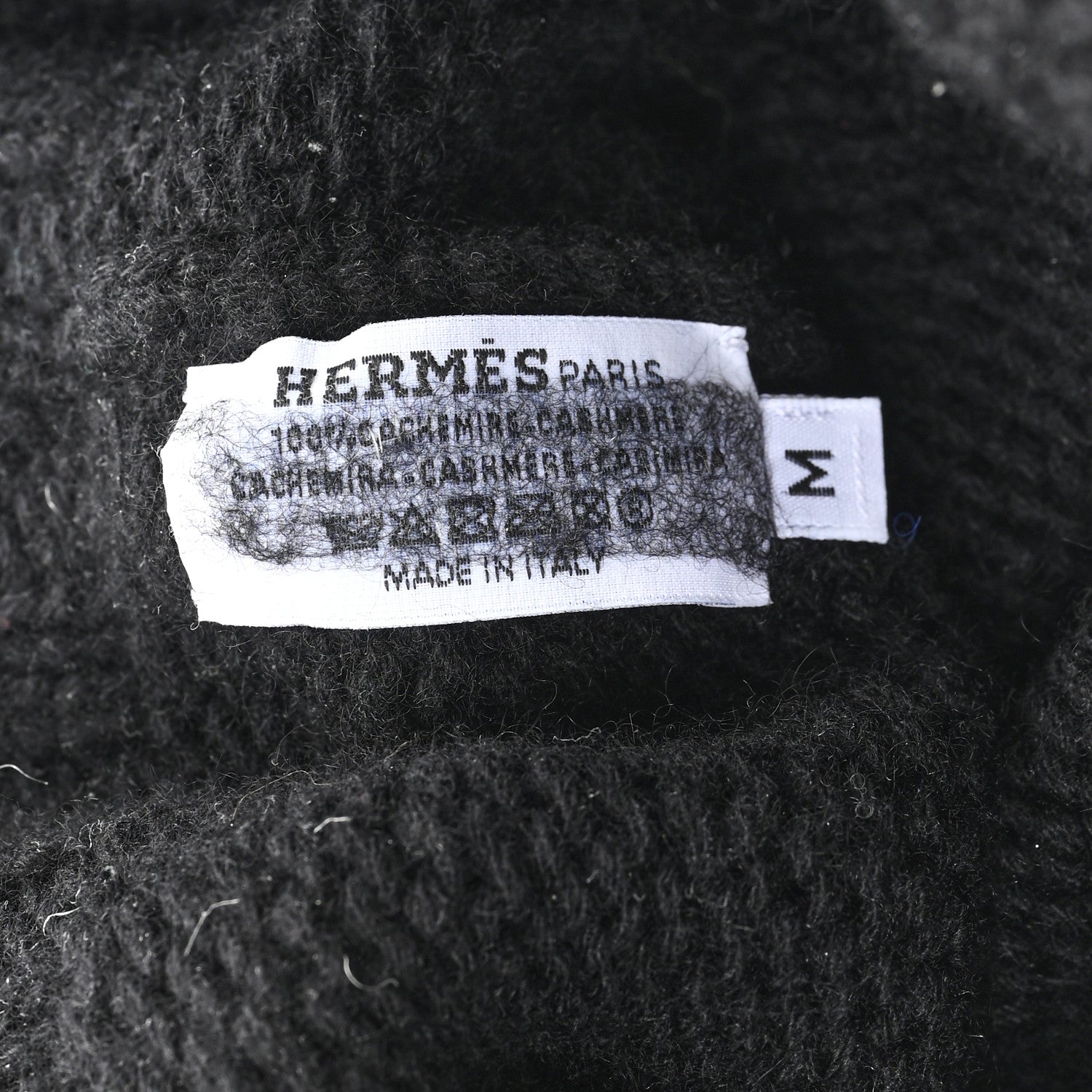 Cashmere Beanie Hat M Black