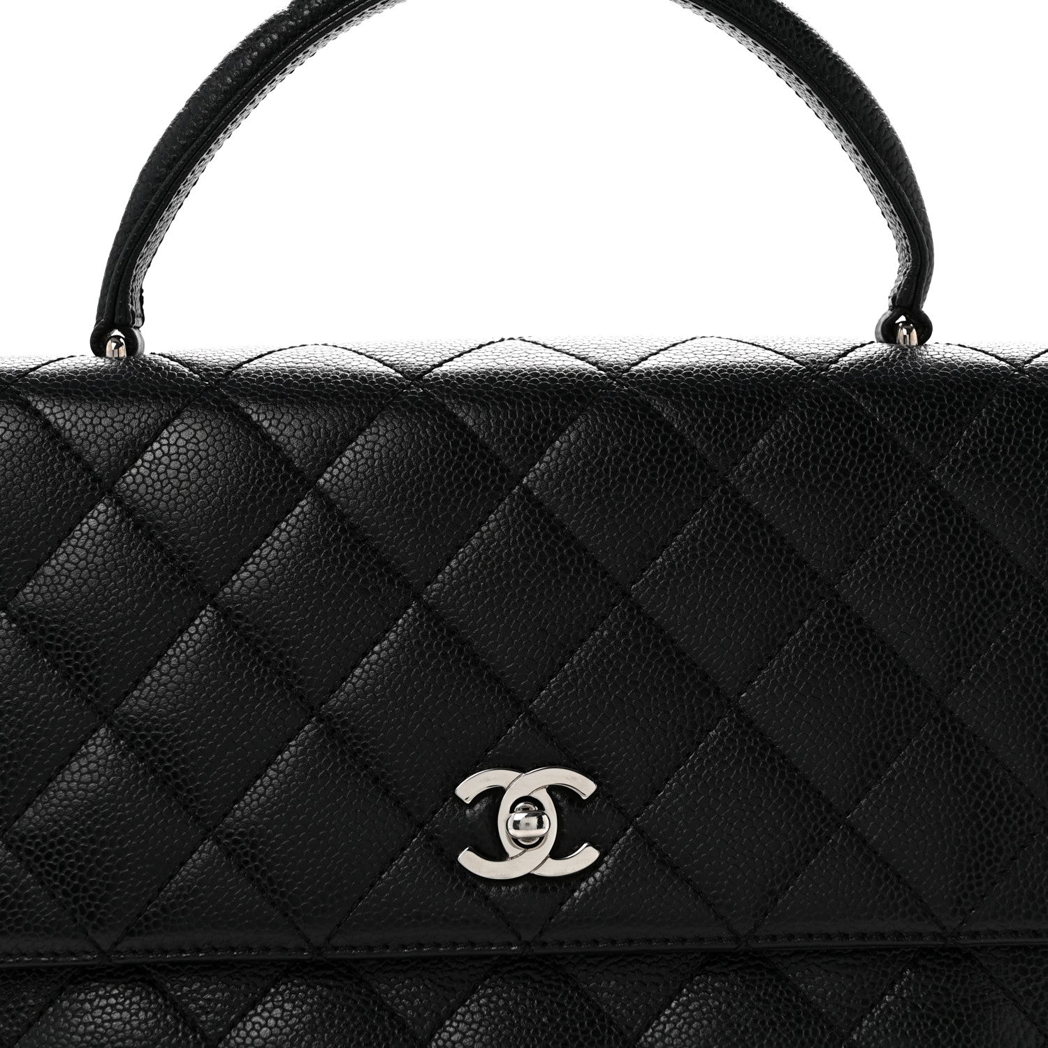 Caviar Quilted Jumbo Kelly Flap Black