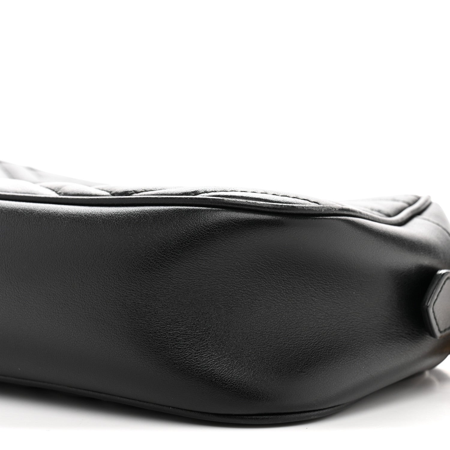 Calfskin Matelasse Small GG Marmont Chain Shoulder Bag Black