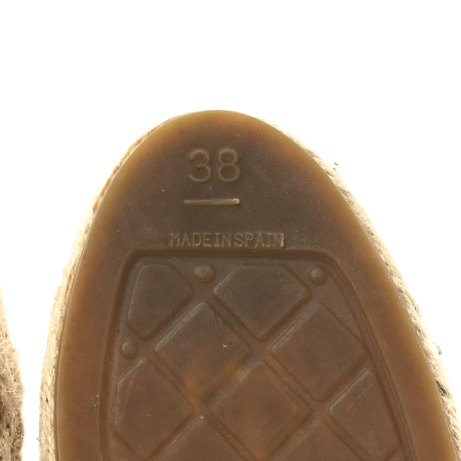 Lambskin CC Espadrilles 38 Beige Black