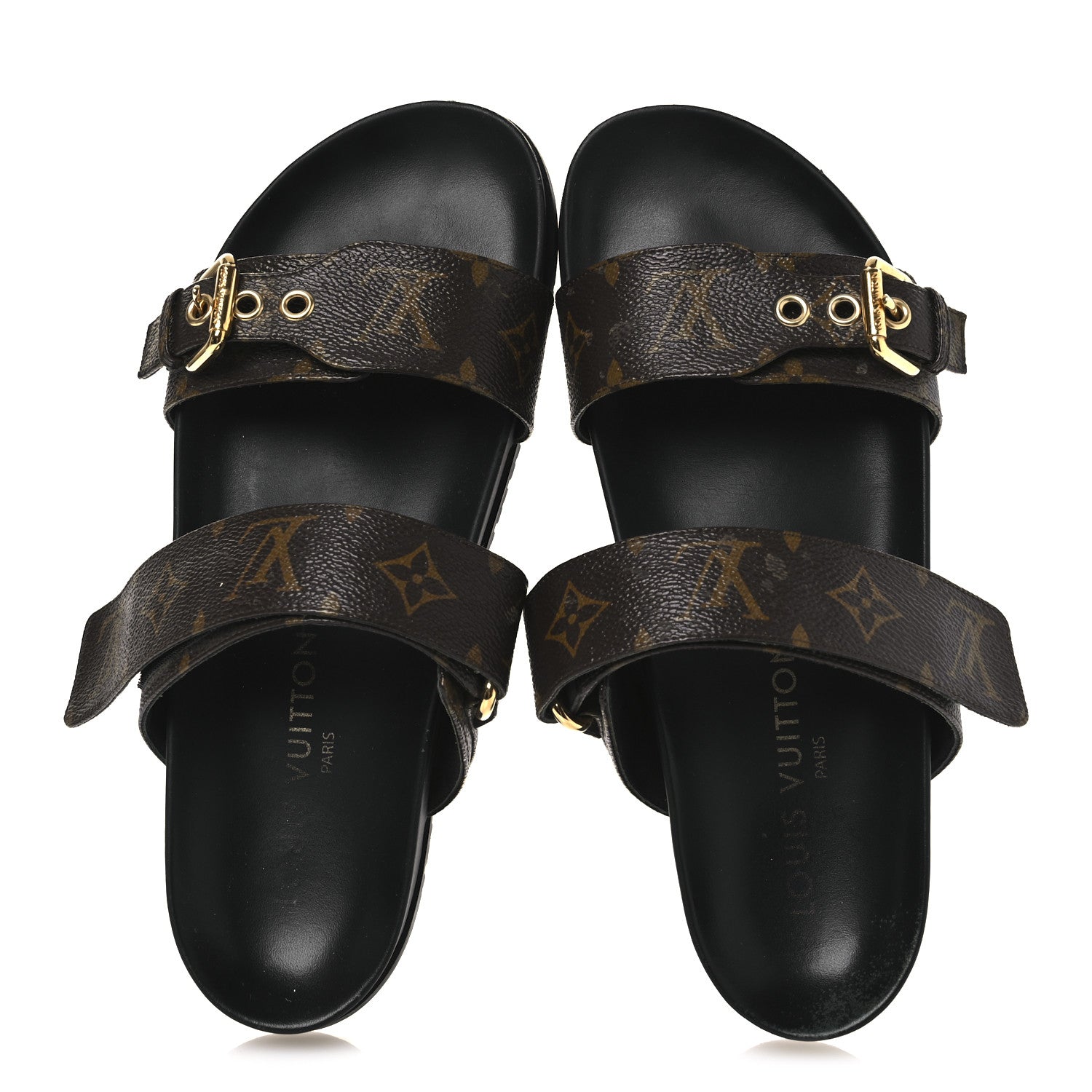 Monogram Bom Dia Mule Sandals 39 Black