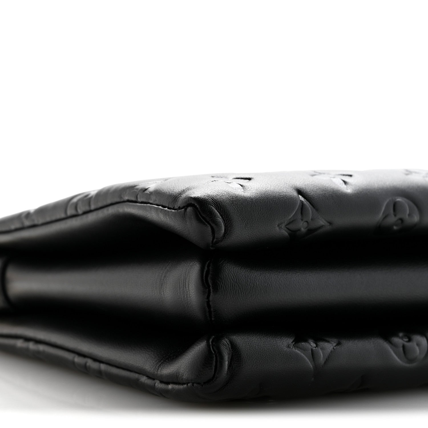 Lambskin Embossed Monogram Coussin PM Black