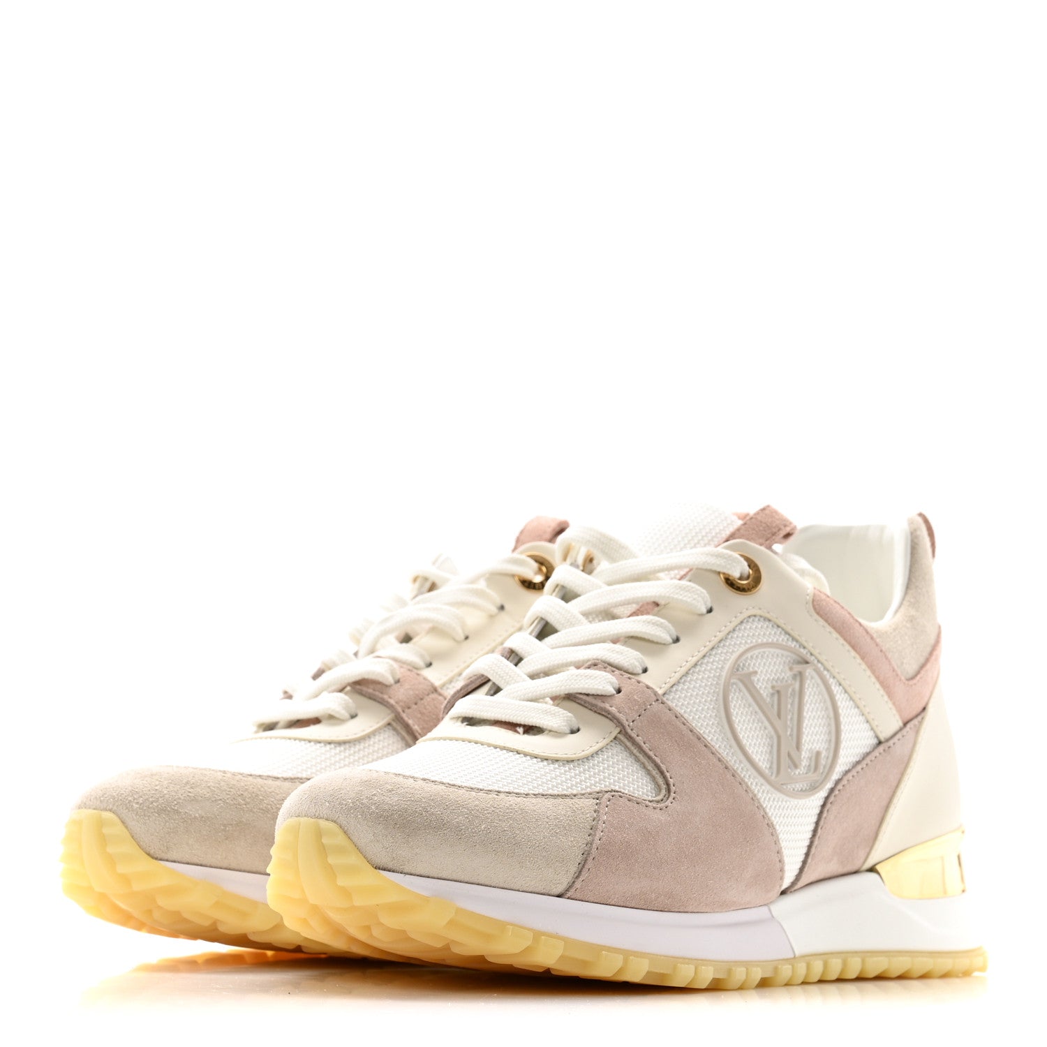 Suede Mesh Run Away Sneakers 35.5 White Grey