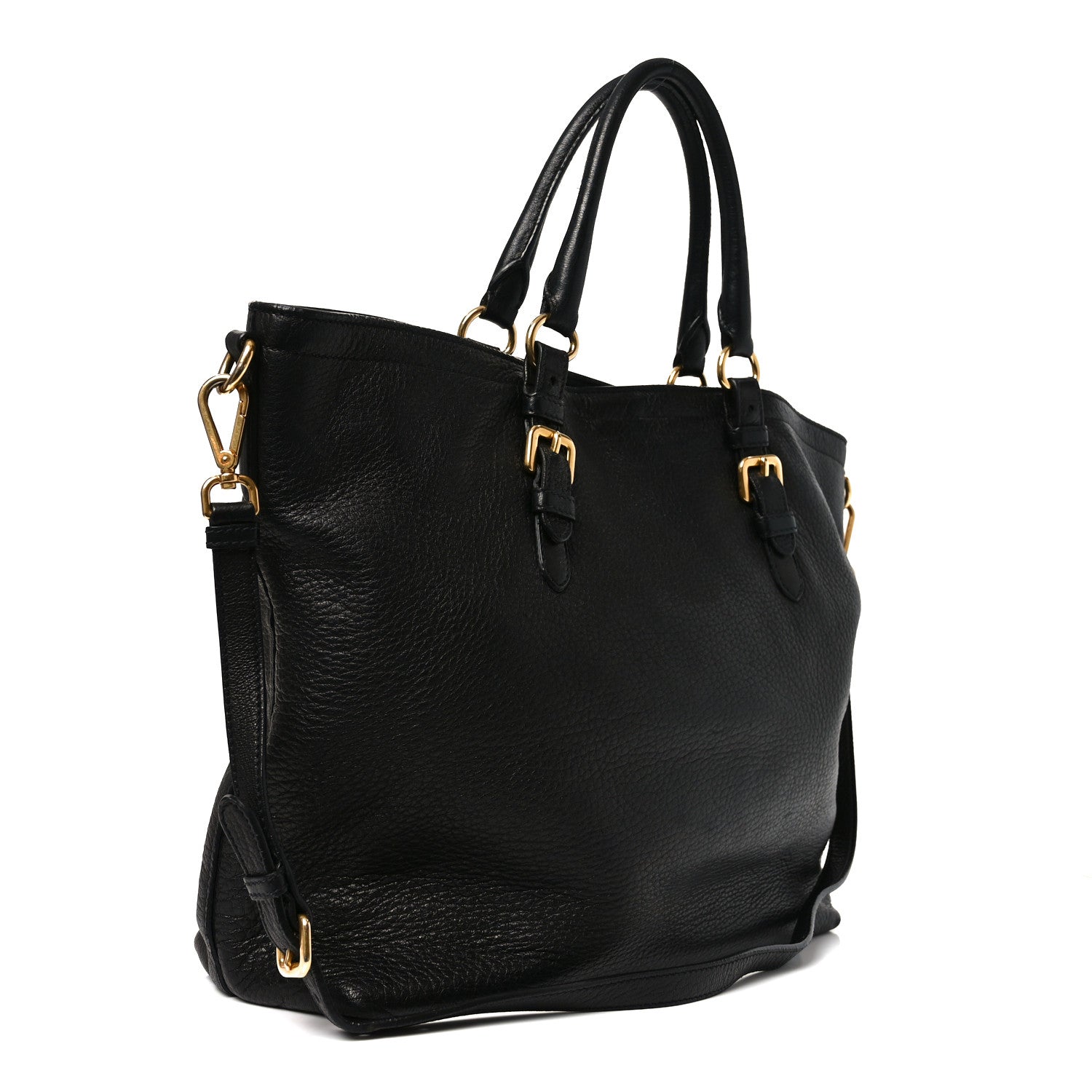 Vitello Daino Tote Black