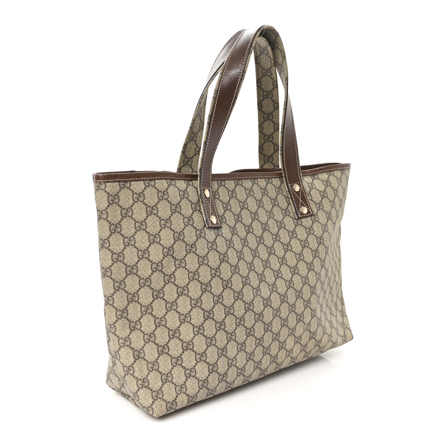 GG Plus Monogram Medium Signature Web Loop Tote Brown
