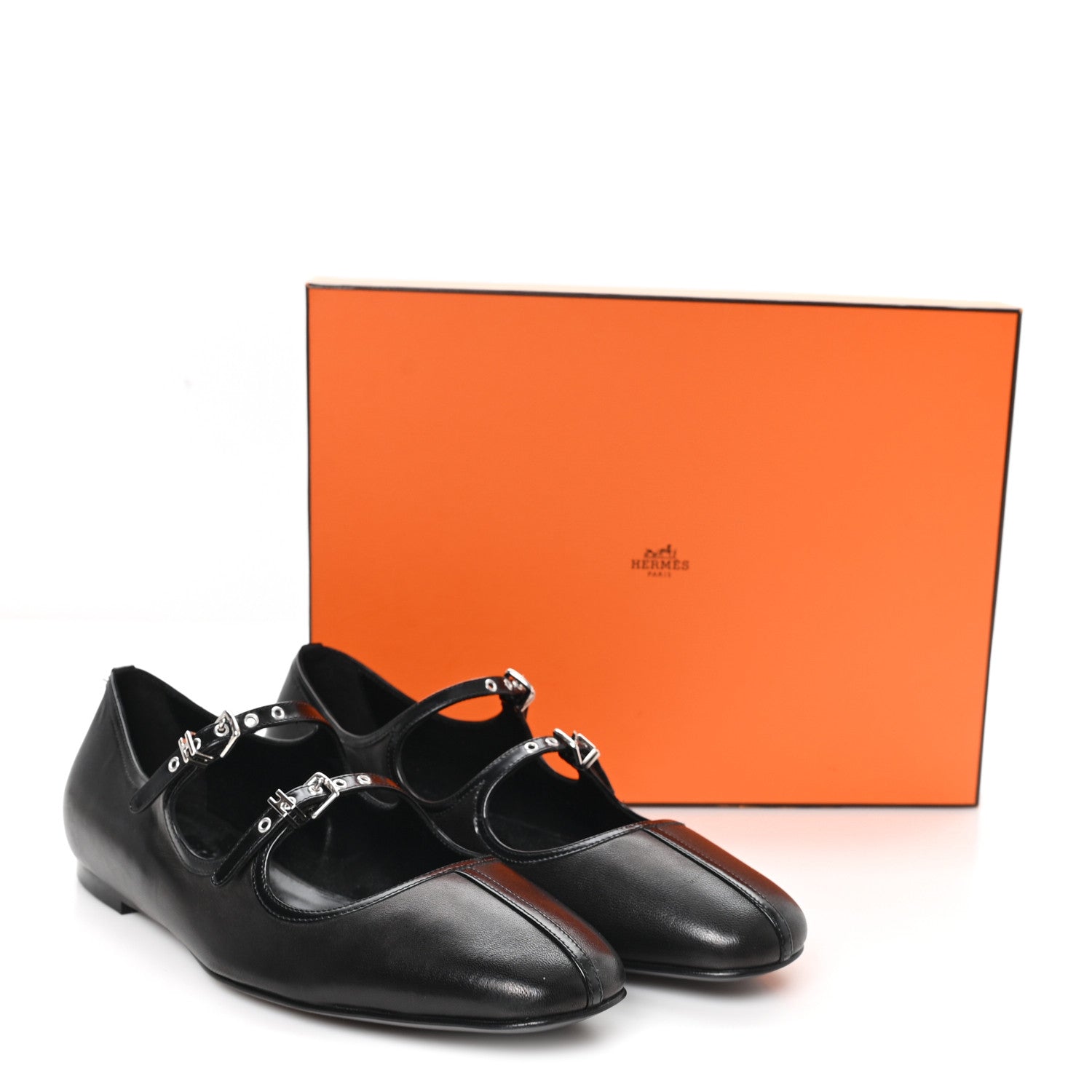 Nappa Toscan Calfskin Lilia Ballet Flats 38 Black