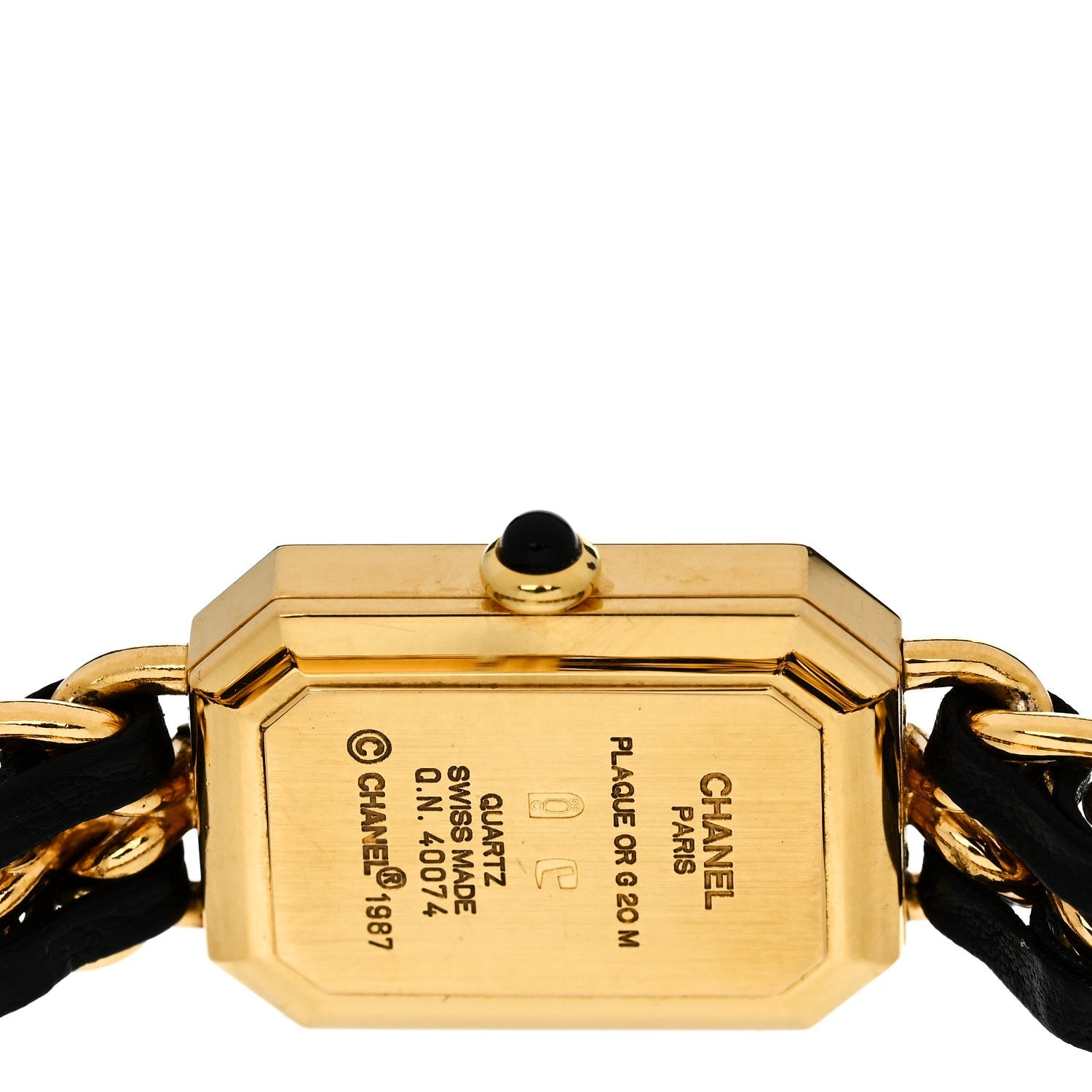 Stainless Steel Lambskin 20mm Chain Premiere Quartz Watch Gold L