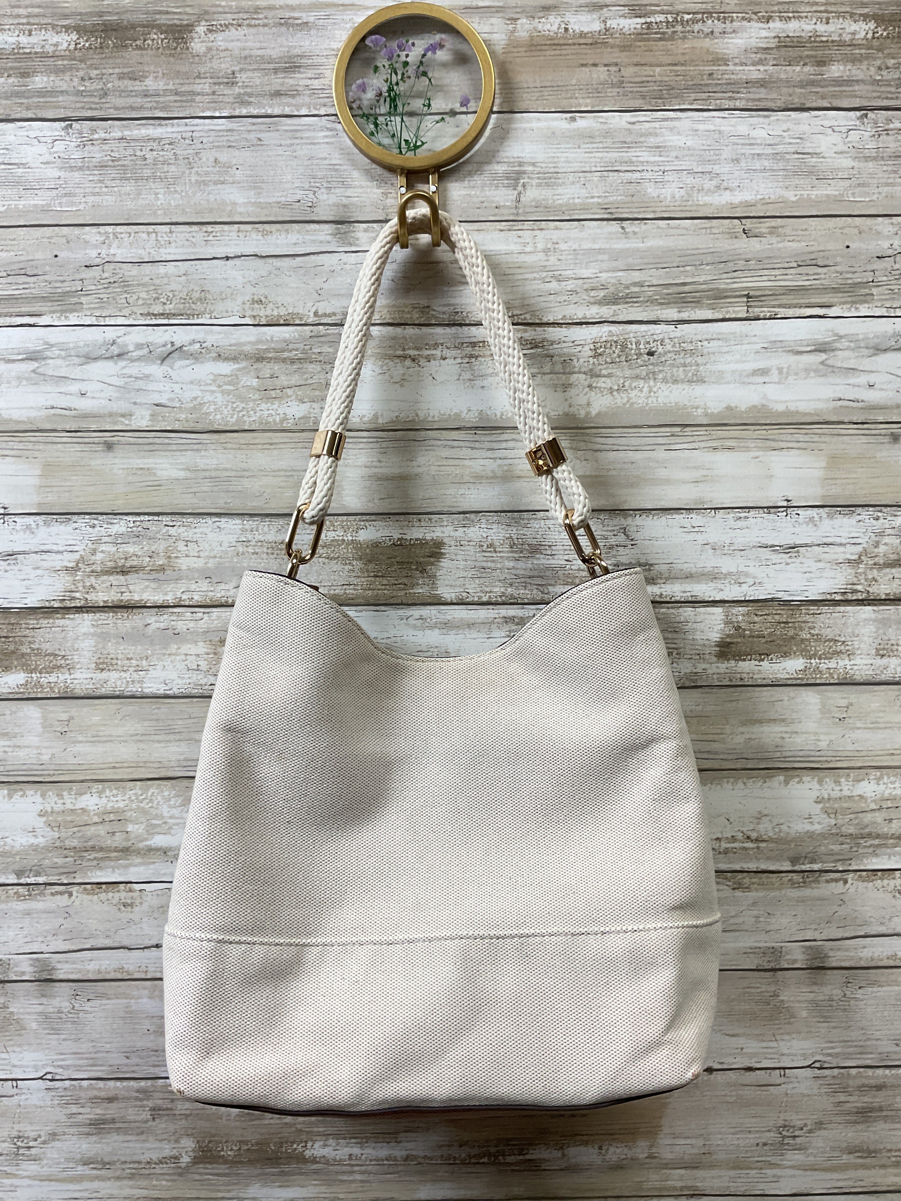 Handbag Designer By Michael Kors In Beige, Size:Medium