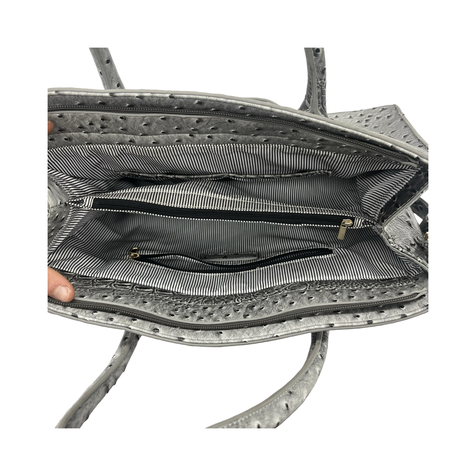 Handbag By Cme In Grey, Size:Large