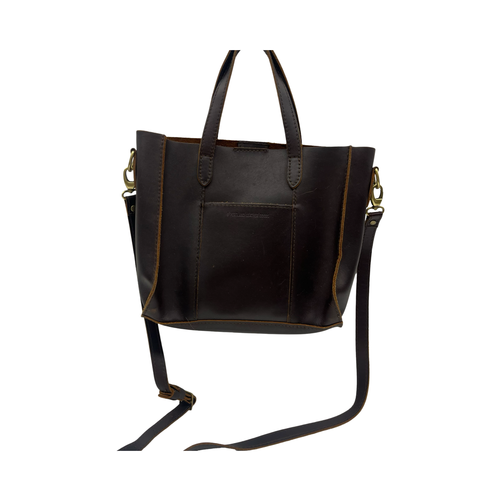 Tote Leather By Portland Leather In Brown, Size:Small