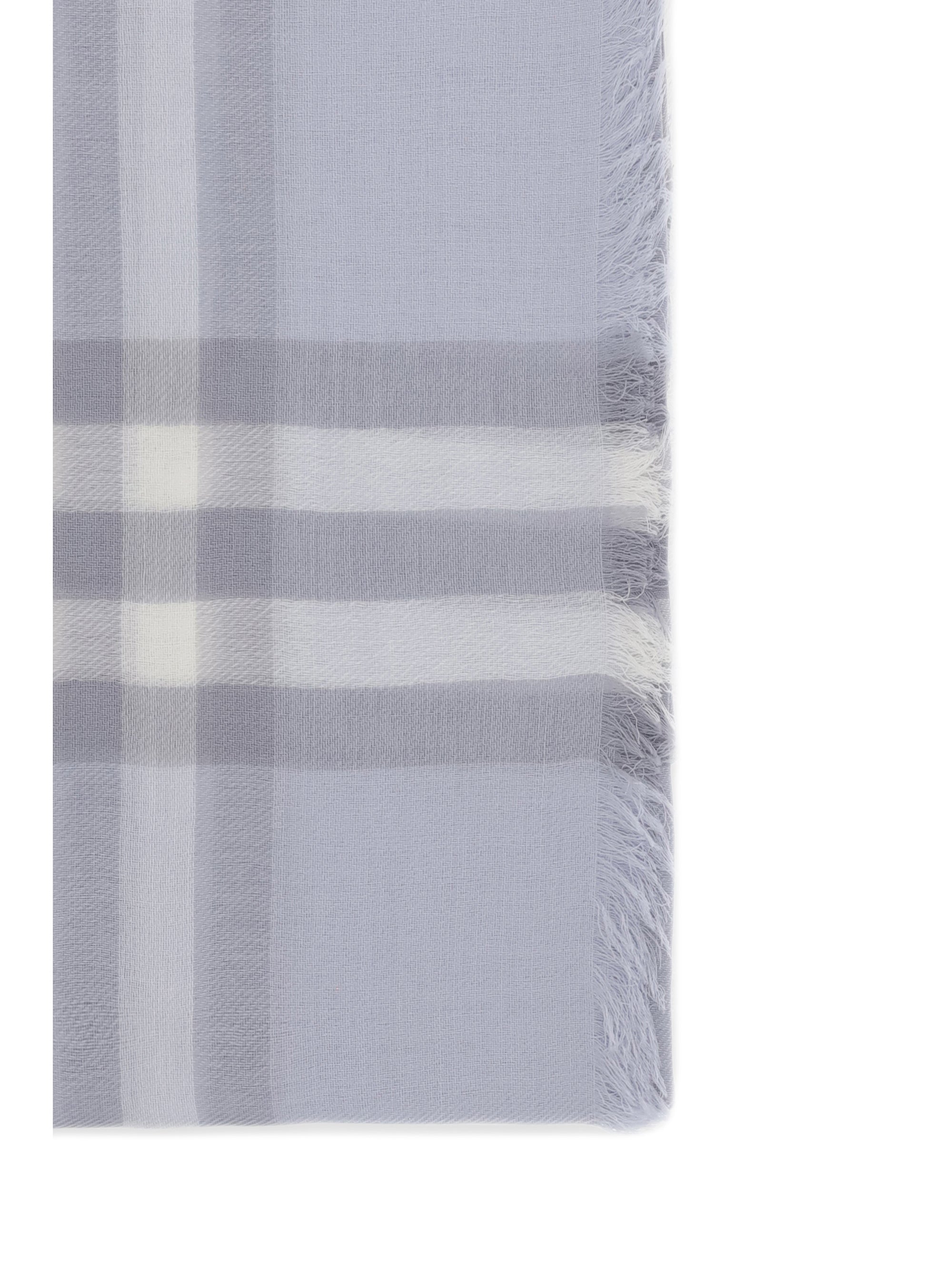wool check wide scarf