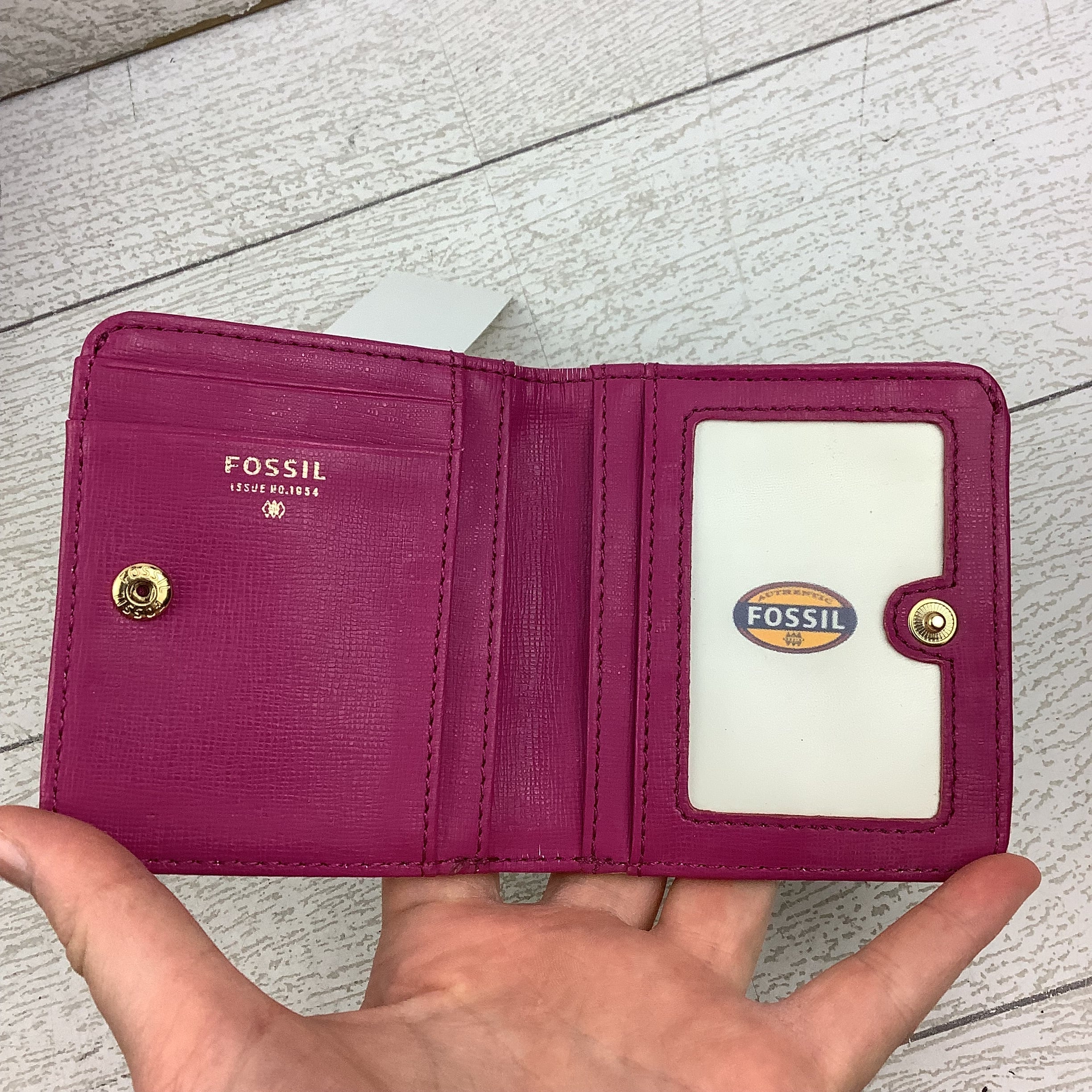 Wallet Leather By Fossil, Size: Small