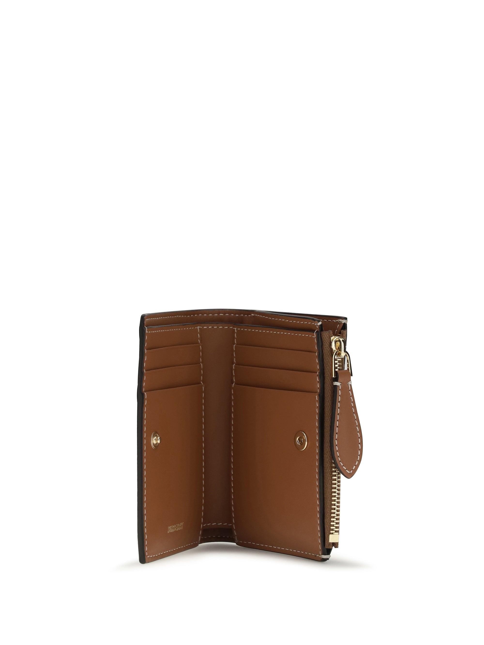 check printed canvas wallet