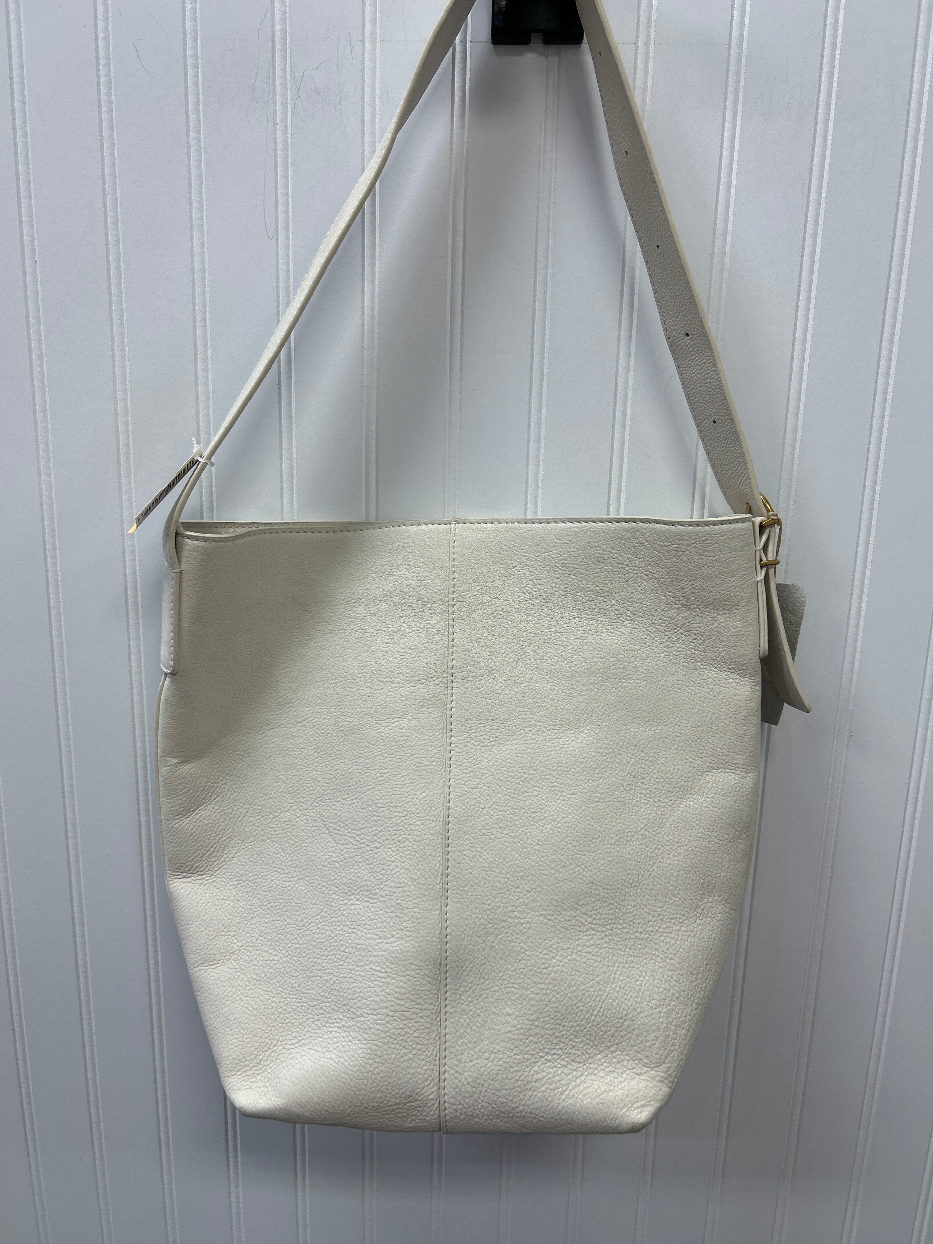 Handbag Leather By Margot In Cream, Size:Medium