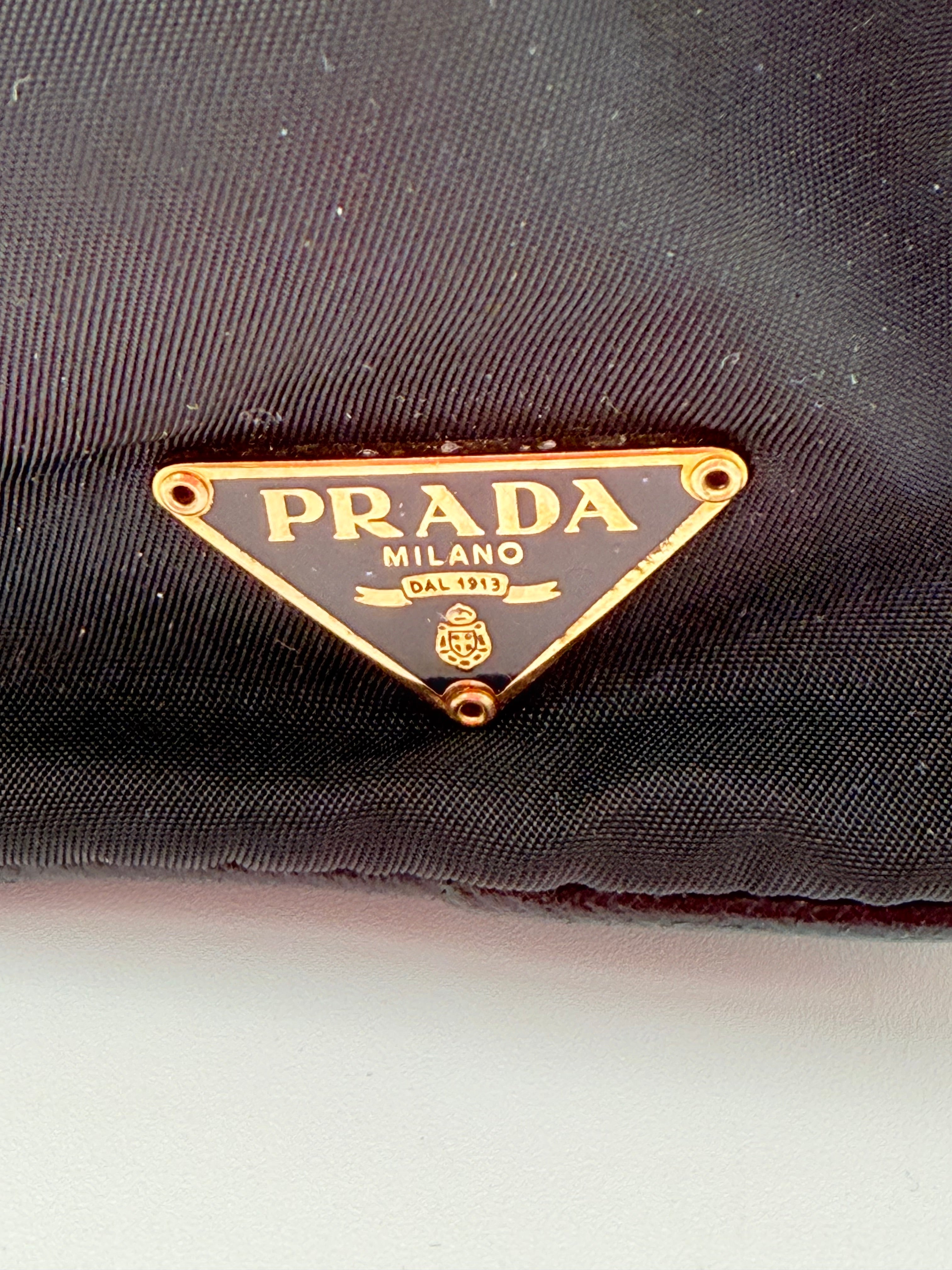 Handbag Luxury Designer By Prada In Black, Size:Small