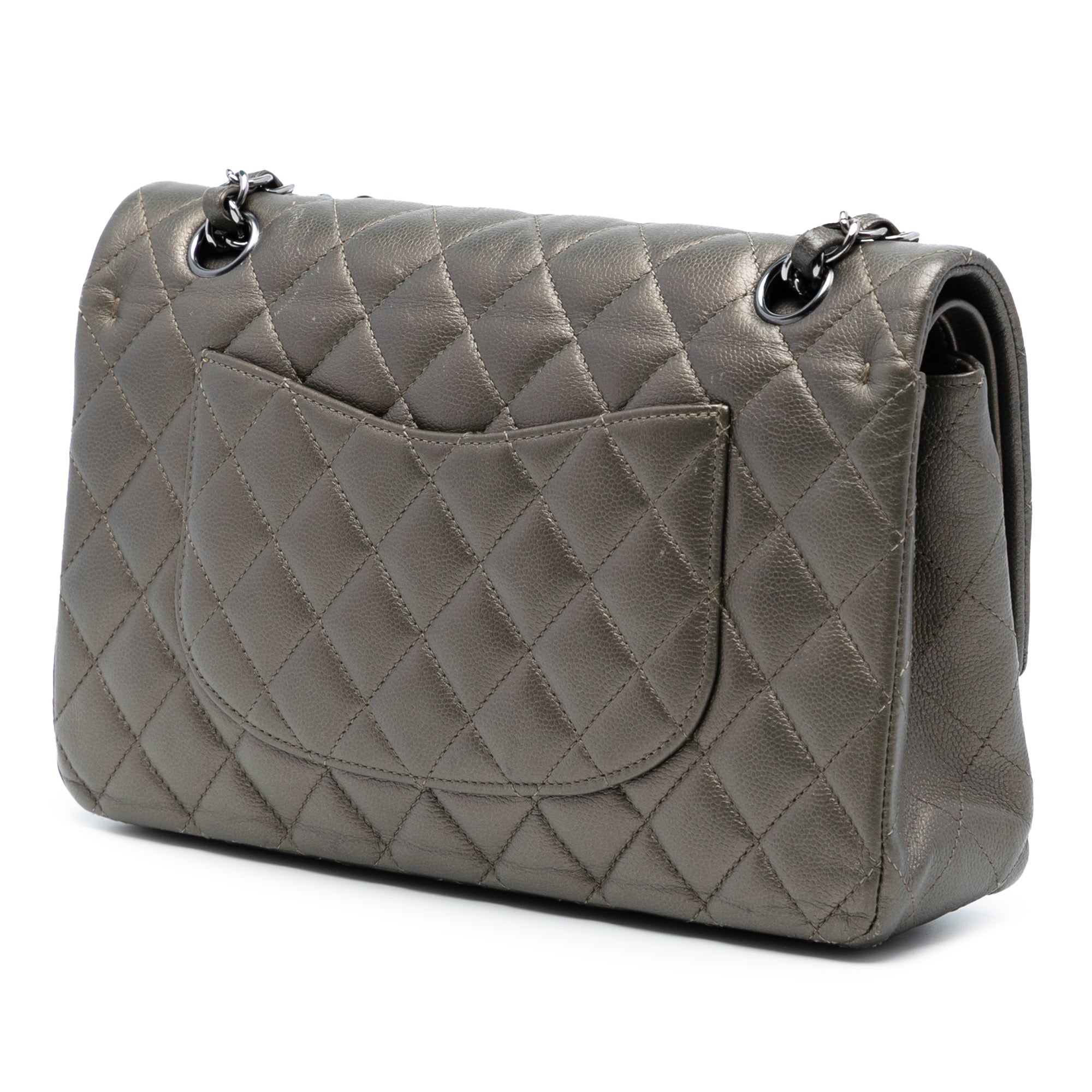 Classic Double Flap Bag Quilted Caviar Medium
