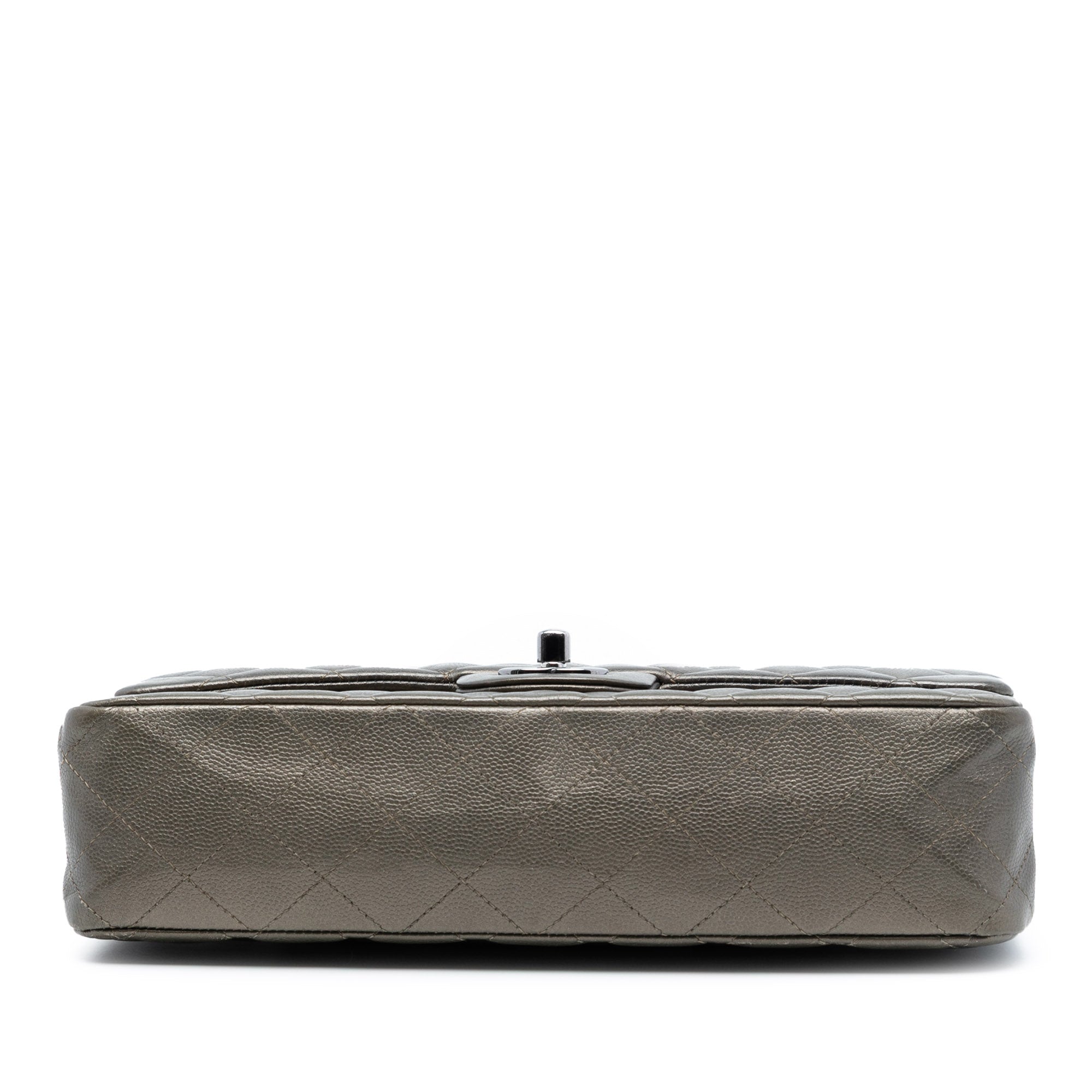 Classic Double Flap Bag Quilted Caviar Medium